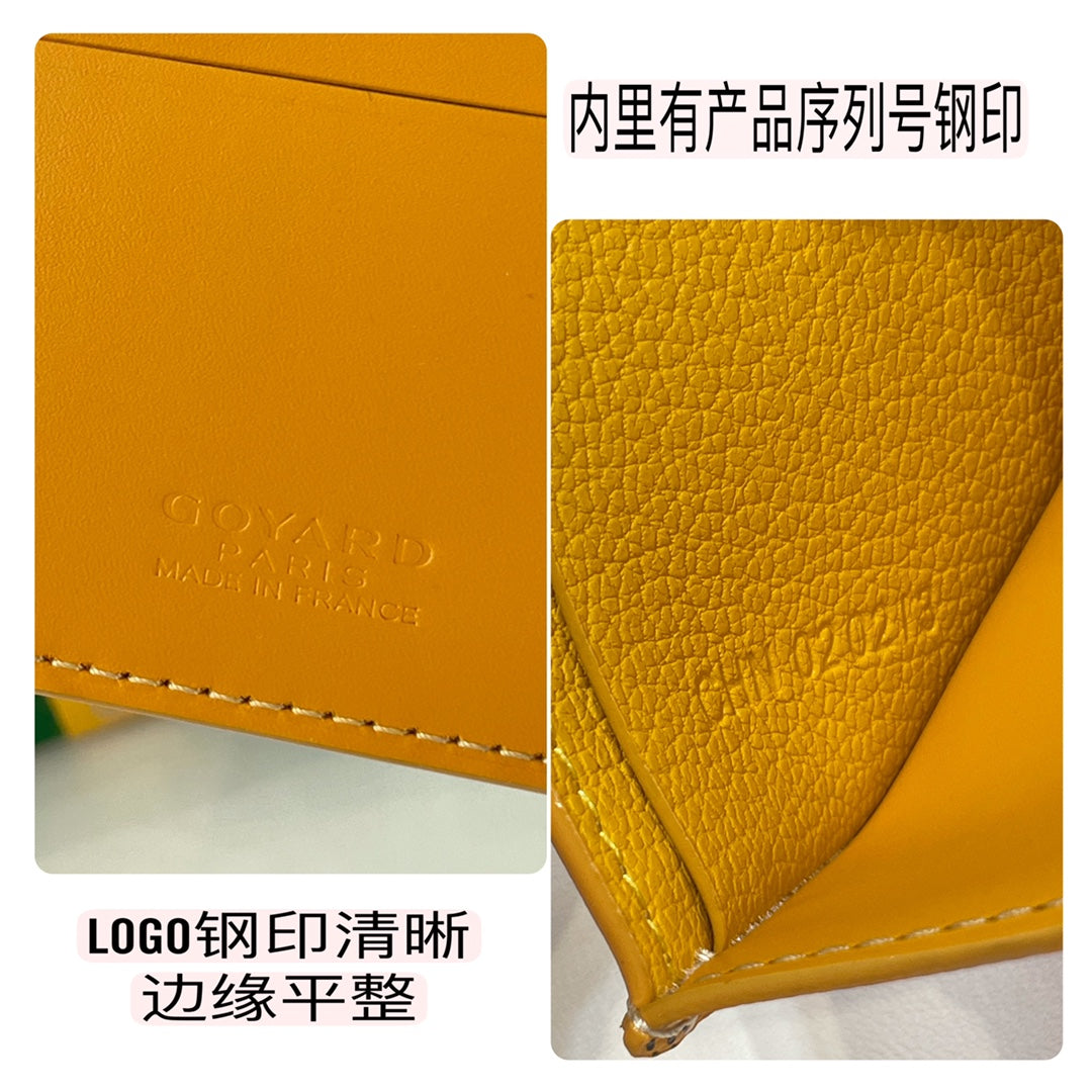 Gogy Luxury Yellow Geometric Chevron Pattern Bifold Wallet