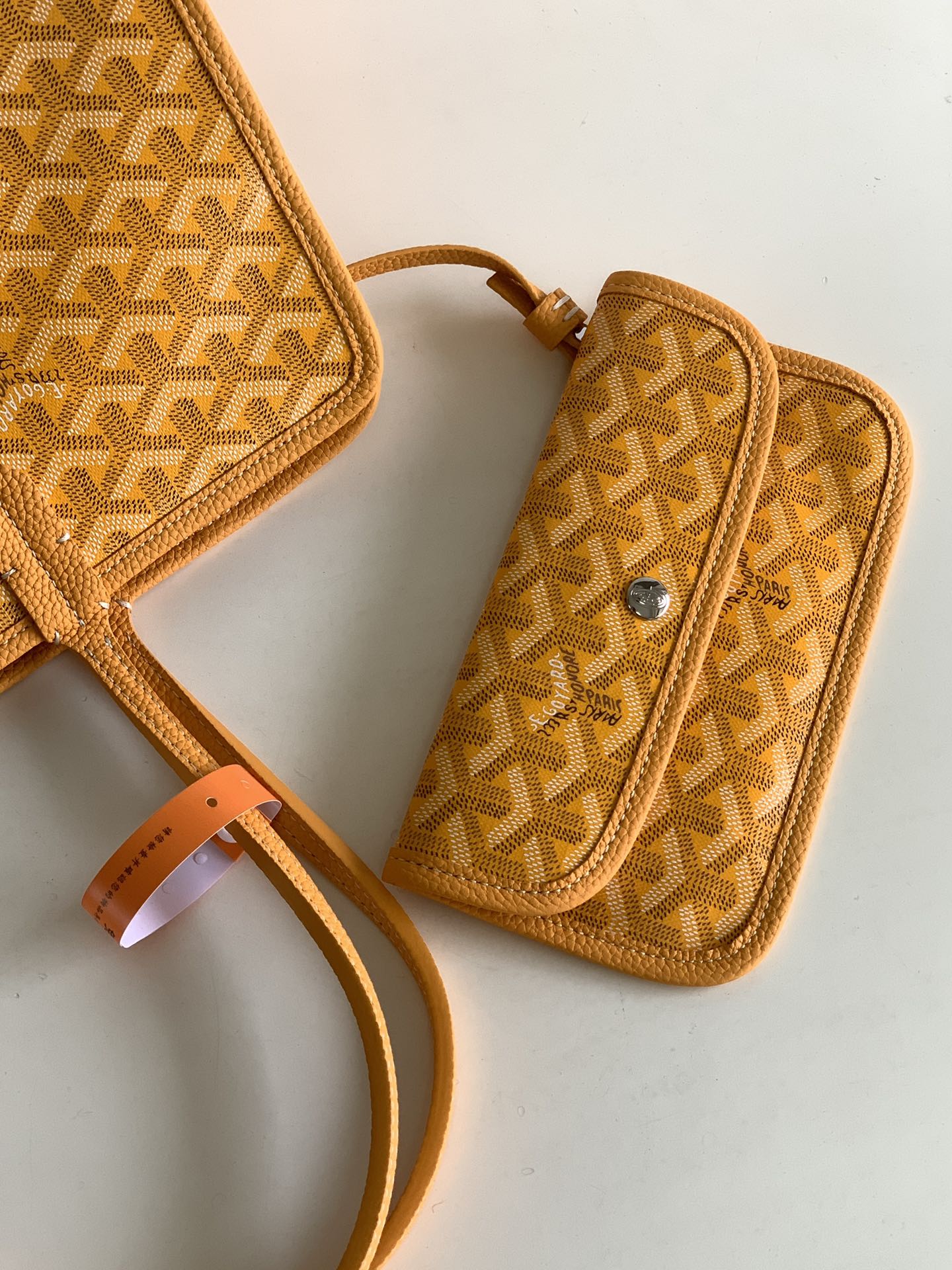 Gogy Yellow Chevron Pattern Large Canvas Tote Bag with Top Handles