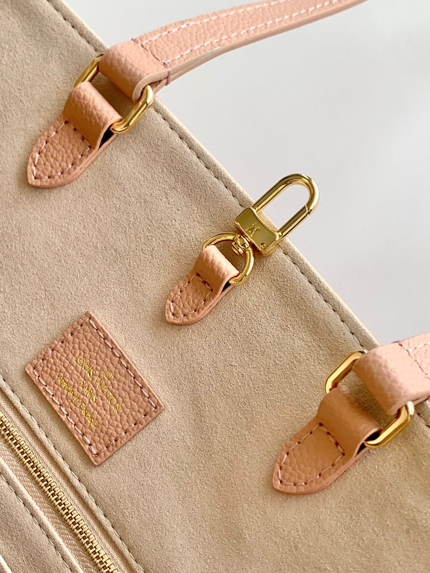 Louis Vuitton Pink Embossed Monogram Leather Tote Bag Large Shoulder Handbag