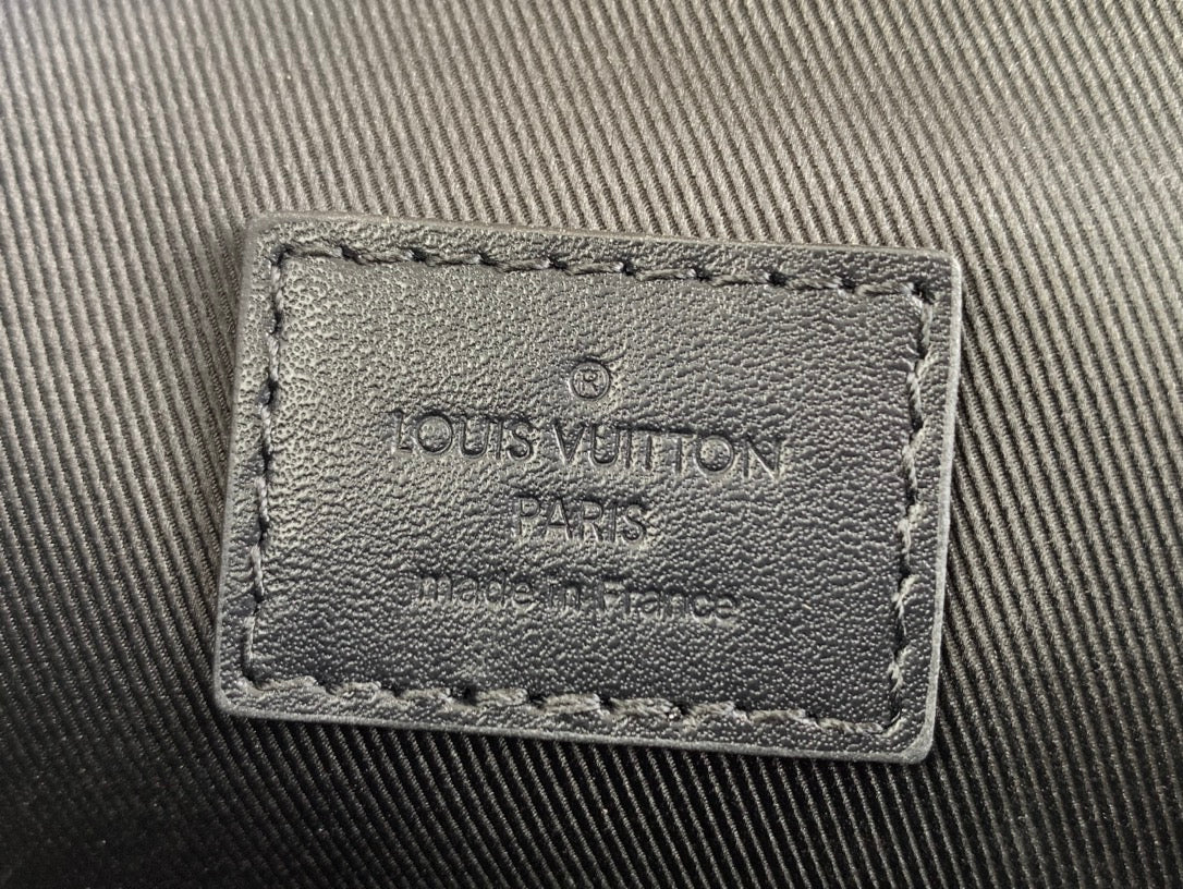 Louis Vuitton Black Monogram Canvas Mini Messenger Bag with Chain and Top Handle