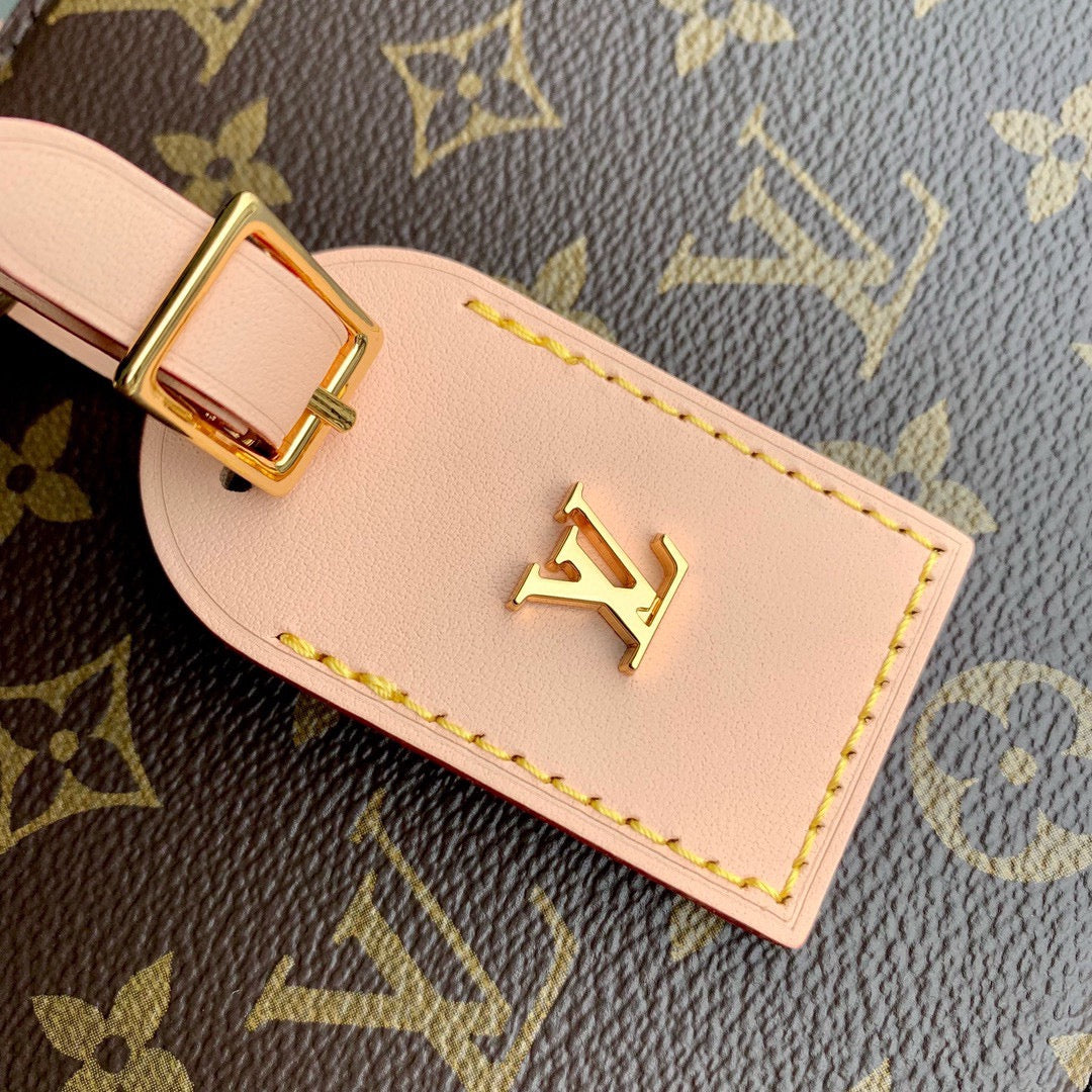 Louis Vuitton Classic Monogram Print Round Crossbody Bag with Top Handle