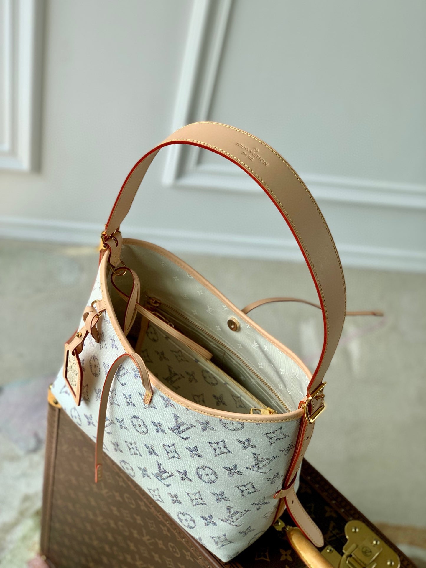 Louis Vuitton Classic Monogram Canvas Hobo Shoulder Bag with Bow Detail