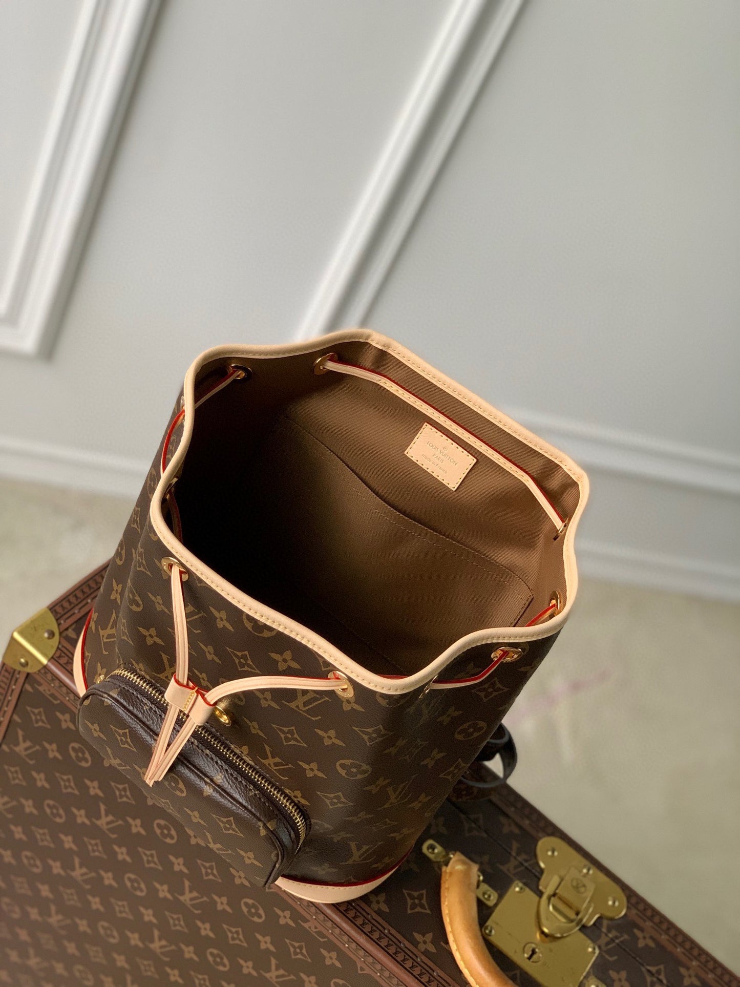 Louis Vuitton Monogram Montsouris Backpack - Classic Brown Canvas Handbag