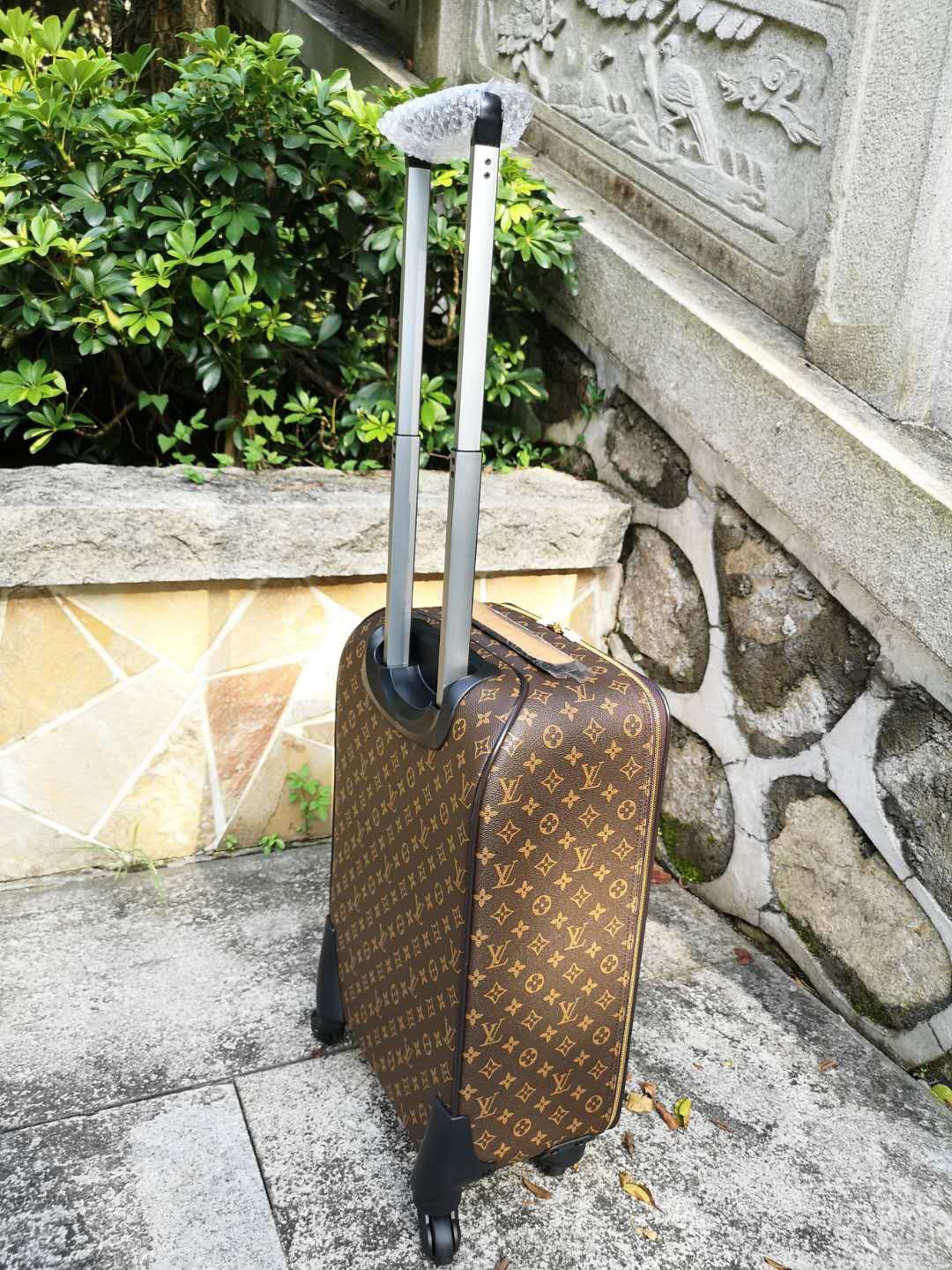 Vintage Brown Monogram 2-Piece Travel Luggage and Suitcase Set