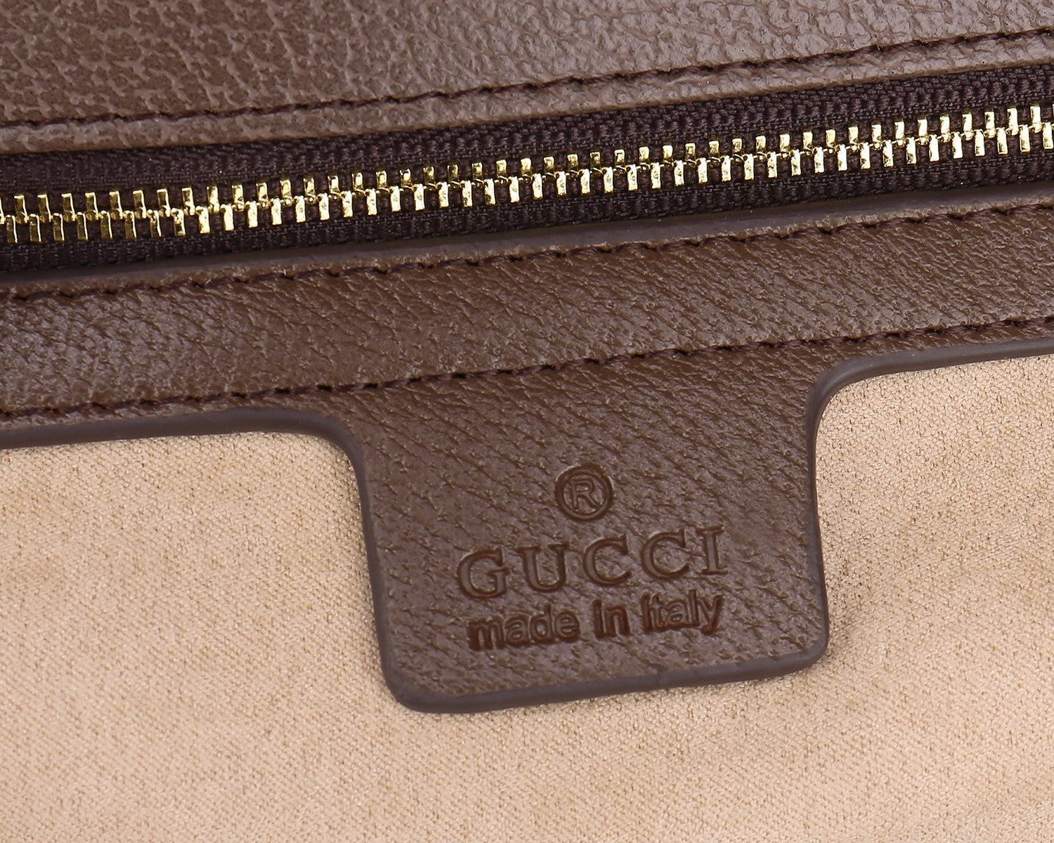 Gucci Classic Monogram Canvas Flap Shoulder Bag with Gold Chain