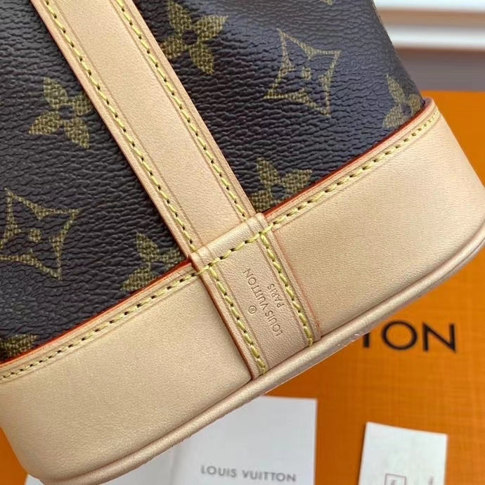 Louis Vuitton Nano Noé Monogram Canvas Crossbody Bucket Bag