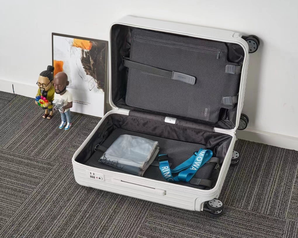 Minimalist White Hardshell Spinner Suitcase 3-Piece Set