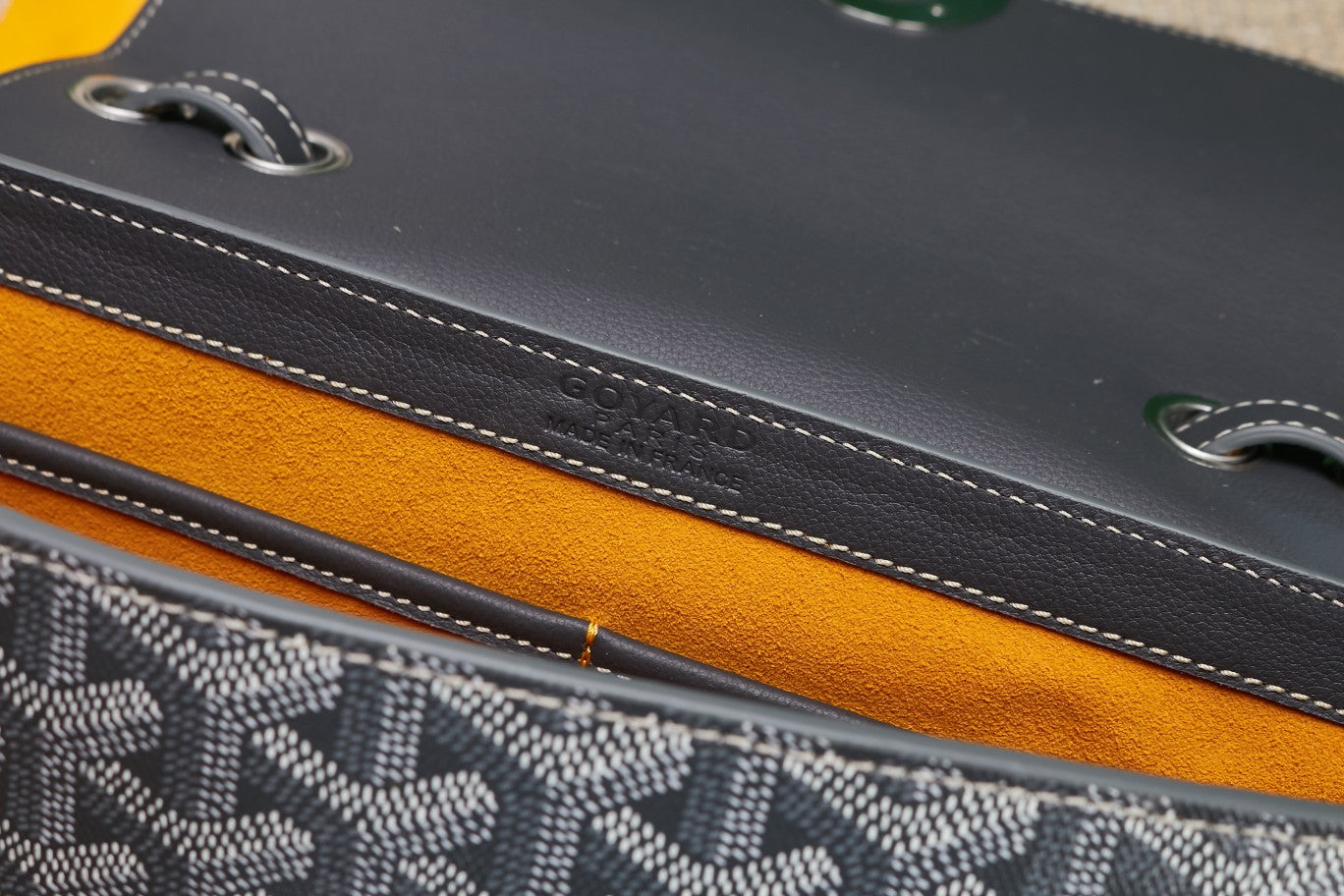 Gogy Elegant Grey Monogram Leather Saddle Bag Crossbody Purse
