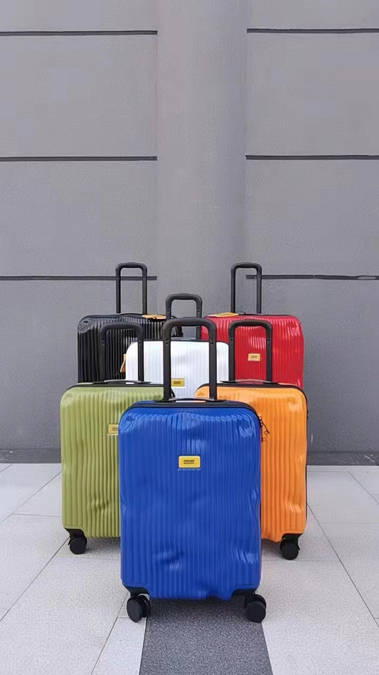 Vibrant Textured Spinner Luggage Hardshell Travel Trolley Bag