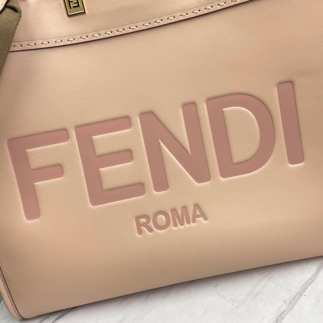 Fendi Sunshine Shopper Large Pink Leather Tote Bag