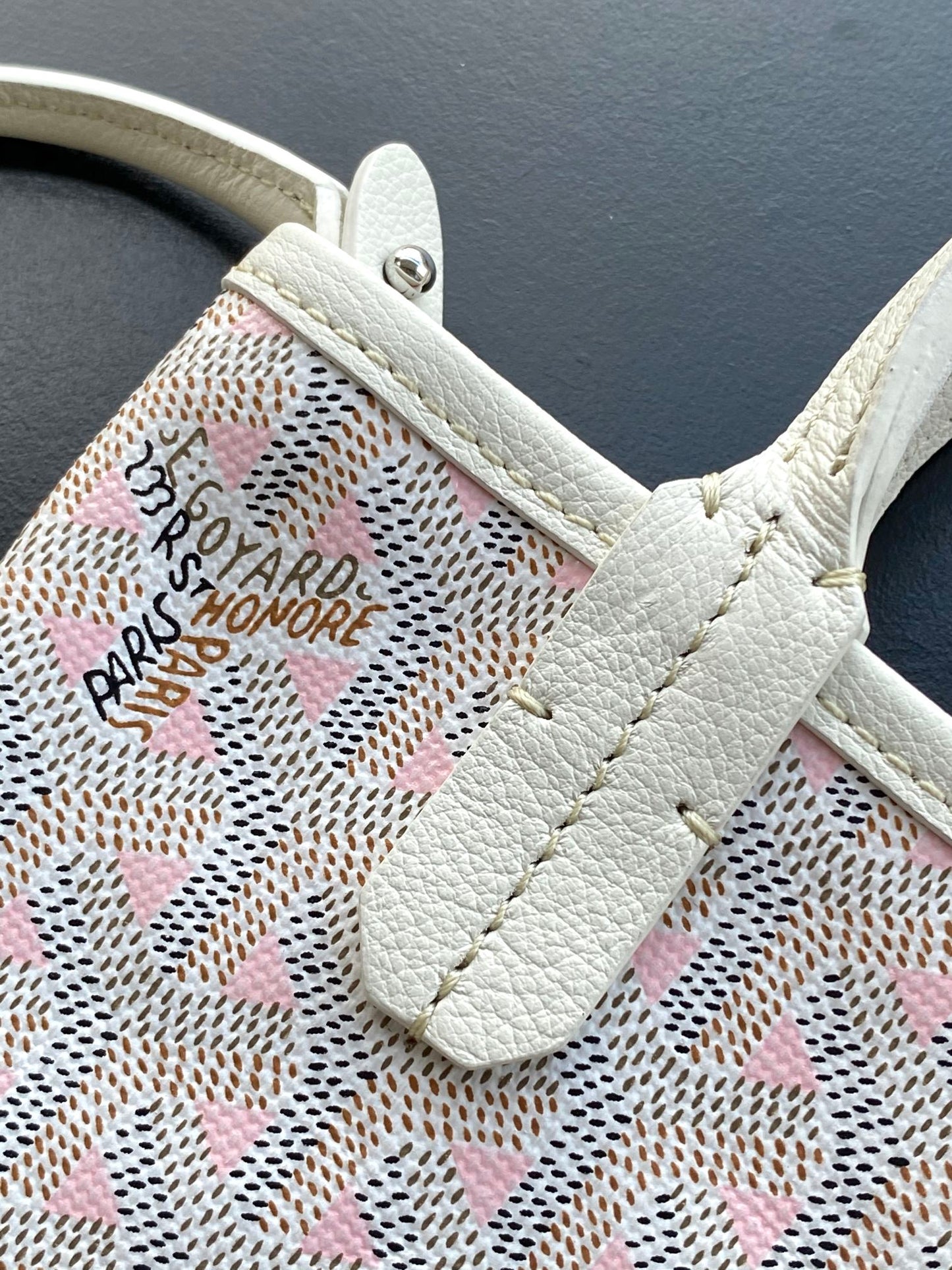 Gogy Mini Fabric Crossbody Tote Bag with Yellow Heart Embroidery