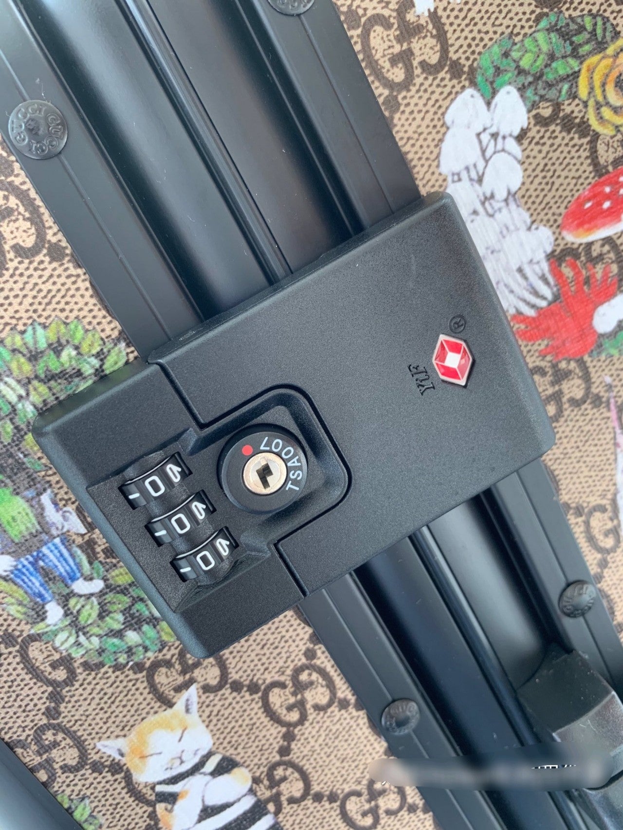 Cute Cartoon Monogram Hardside Spinner Suitcase Travel Luggage