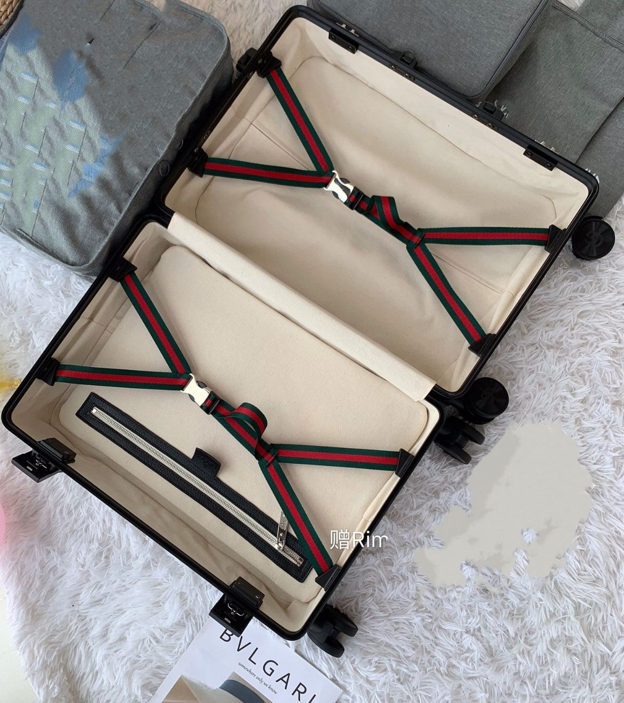 Cute Cartoon Monogram Hardside Spinner Suitcase Travel Luggage