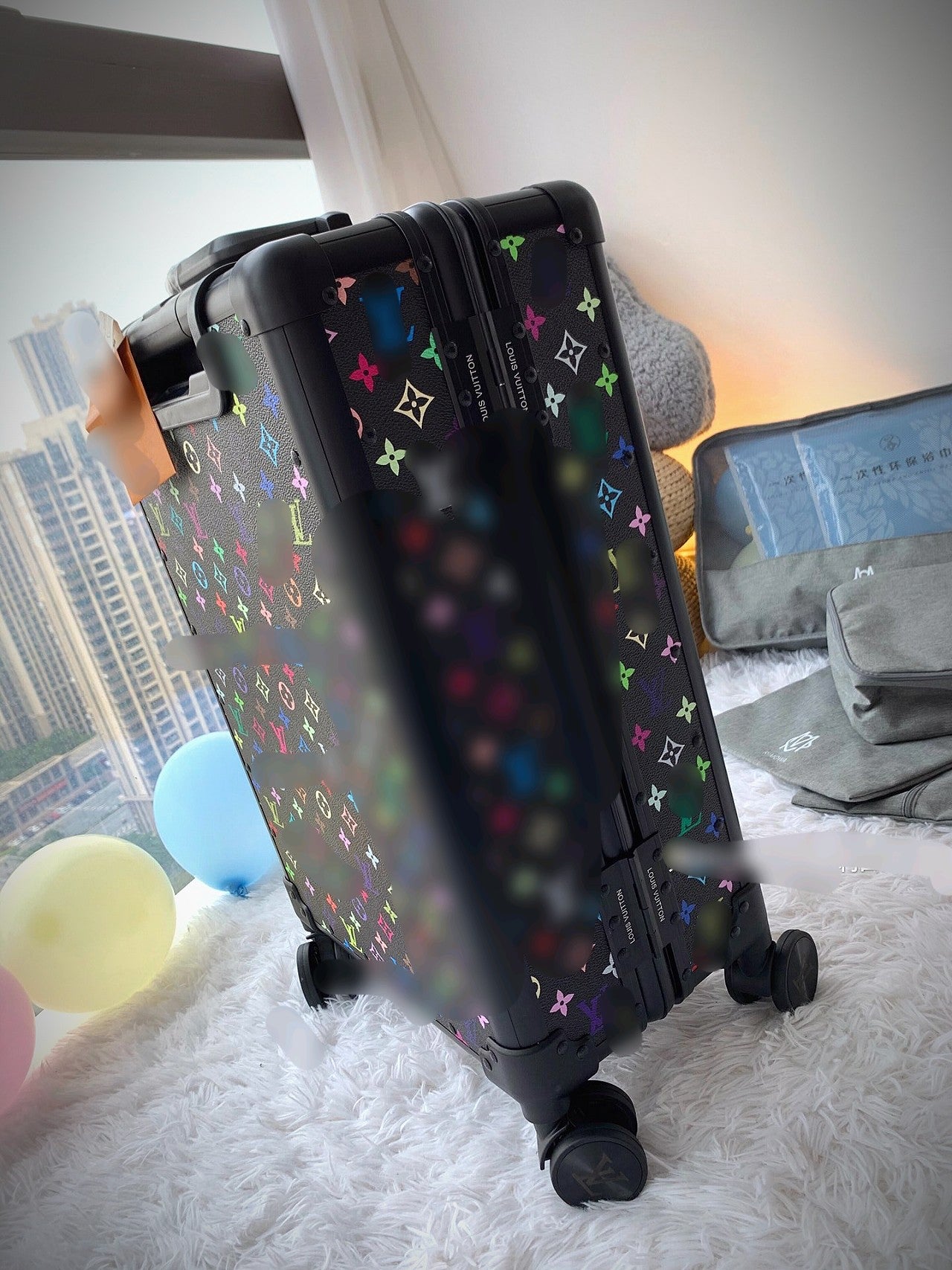 Multicolor Monogram Hard Shell Spinner Suitcase Carry-On Travel Bag