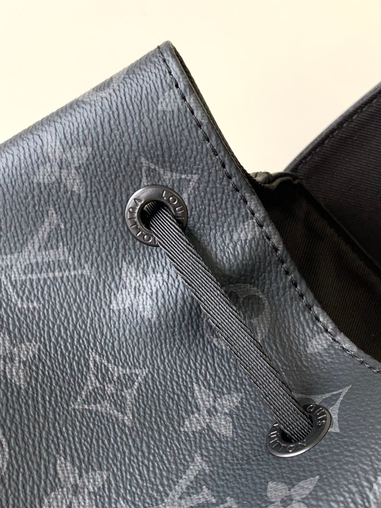 Louis Vuitton Luxury Dark Grey Monogram Printed Utility Leather Backpack
