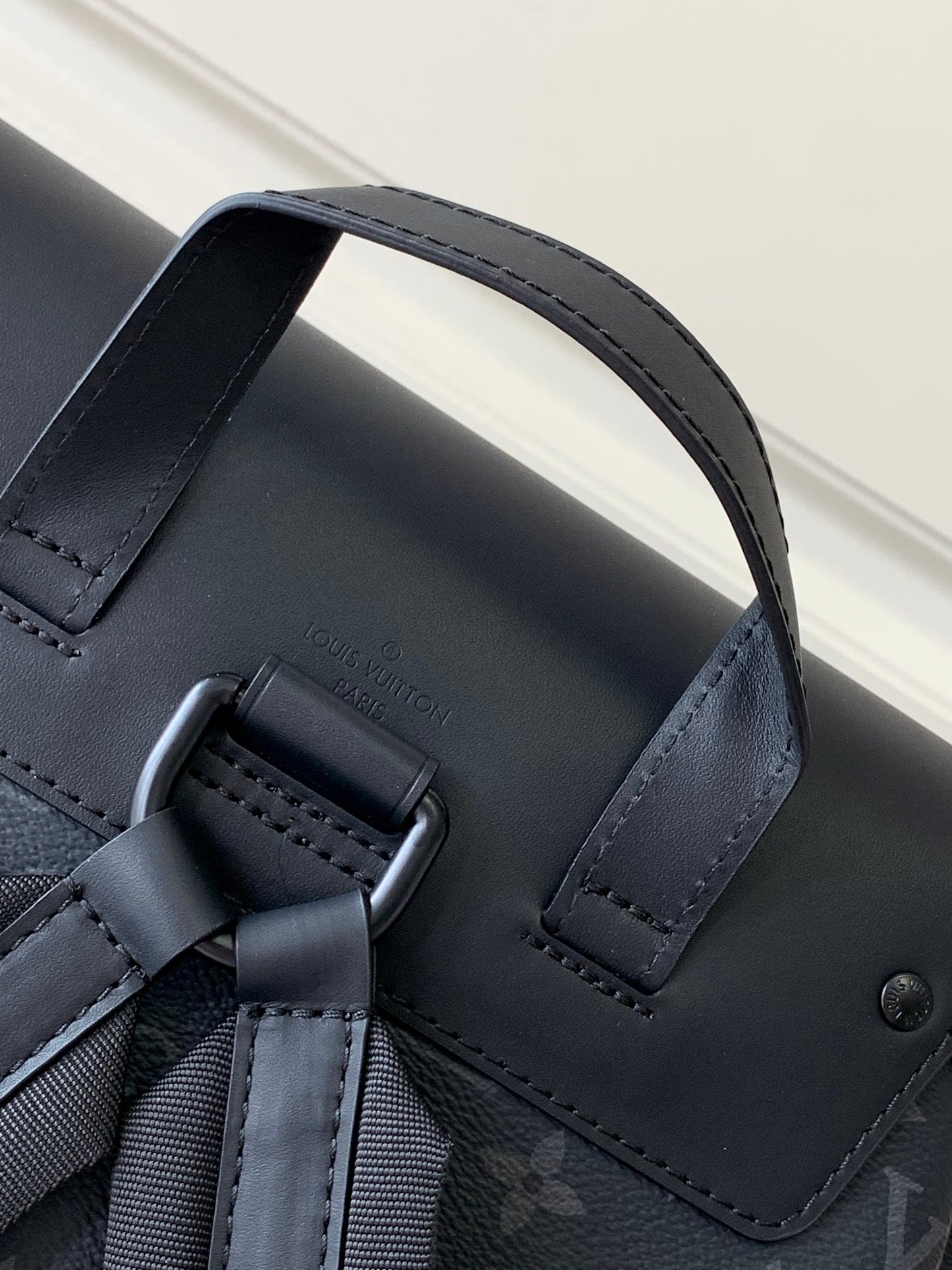 Louis Vuitton Luxury Dark Grey Monogram Printed Utility Leather Backpack