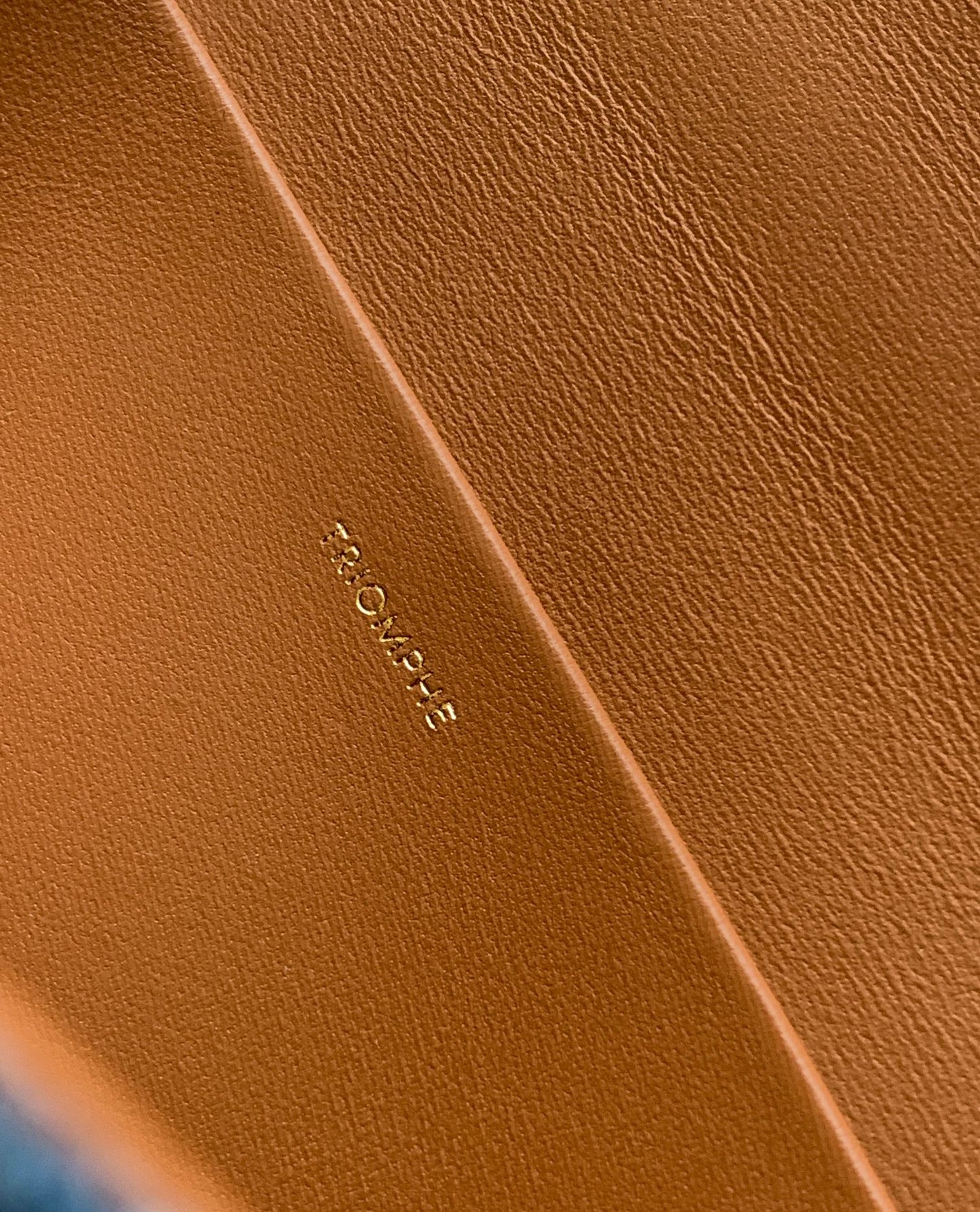 Celine Triomphe Chain Shoulder Bag in Denim with Gold-Tone Hardware