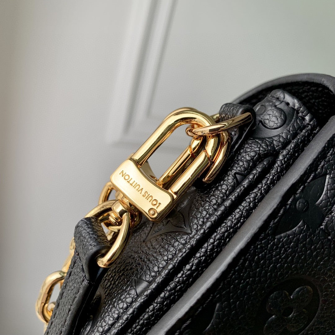 Louis Vuitton Pochette Métis Monogram Empreinte Black Leather Bag
