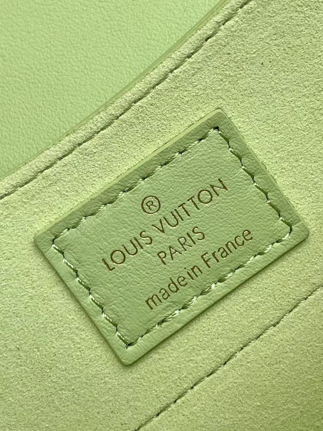Louis Vuitton Pastel Lime Green Leather Mini Top Handle Handbag with Gold Lock