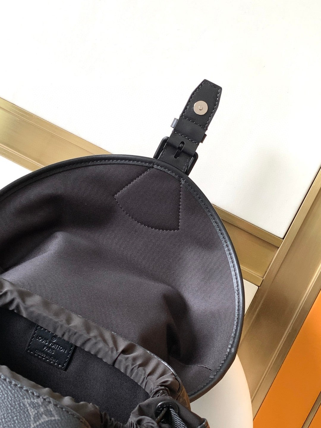 Louis Vuitton Luxury Black Monogram Pattern Canvas Backpack for Men and Women