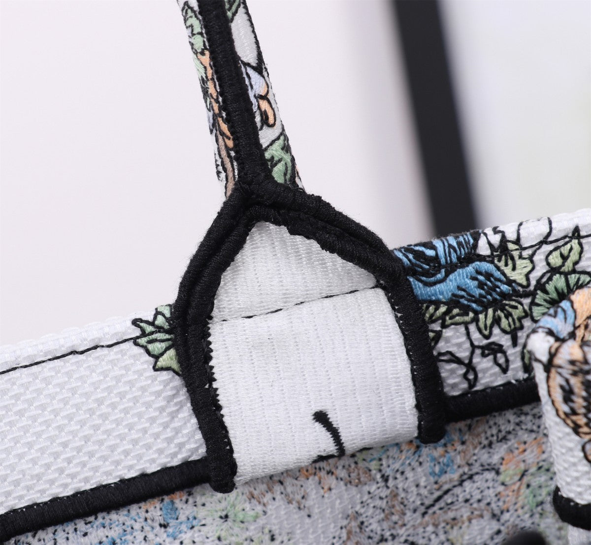 Christian Dior Medium Book Tote Bag with Multi-Color Embroidery