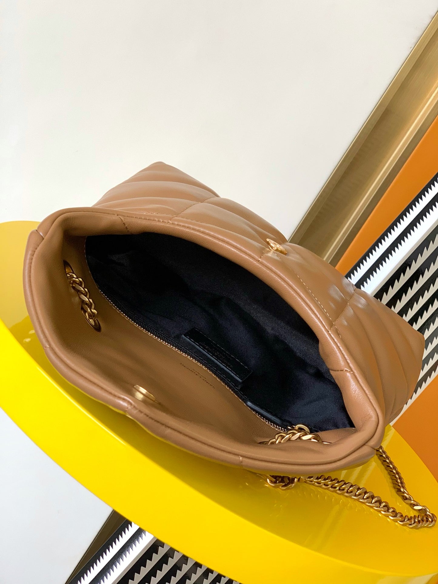 Saint Laurent Loulou Puffer Small Quilted Leather Shoulder Bag - Brown