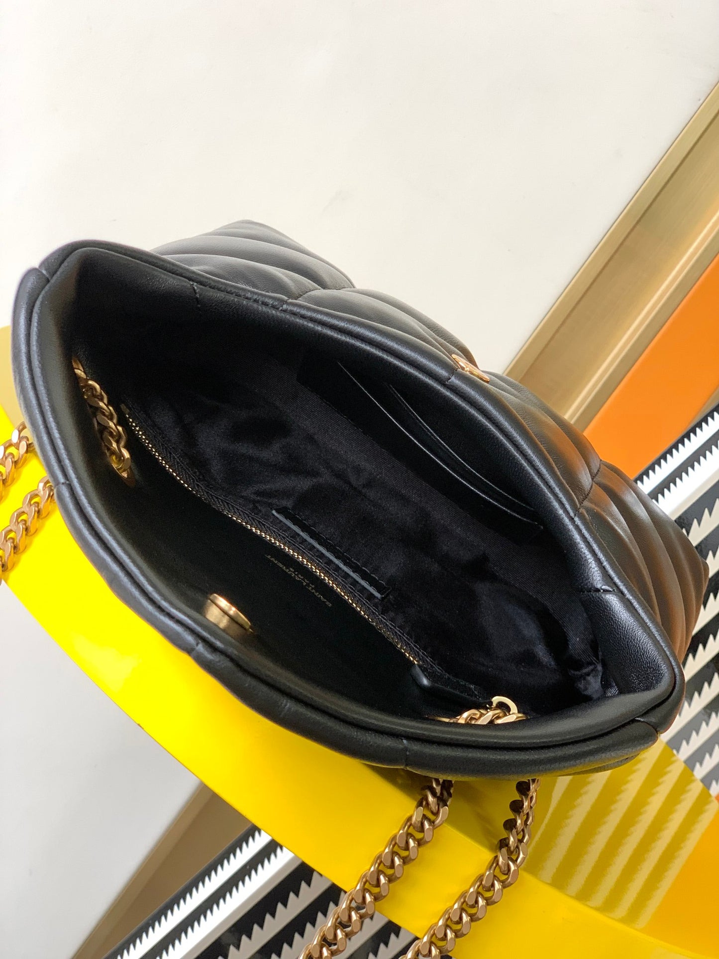 Saint Laurent Loulou Small Puffer Shoulder Bag in Quilted Leather - Black