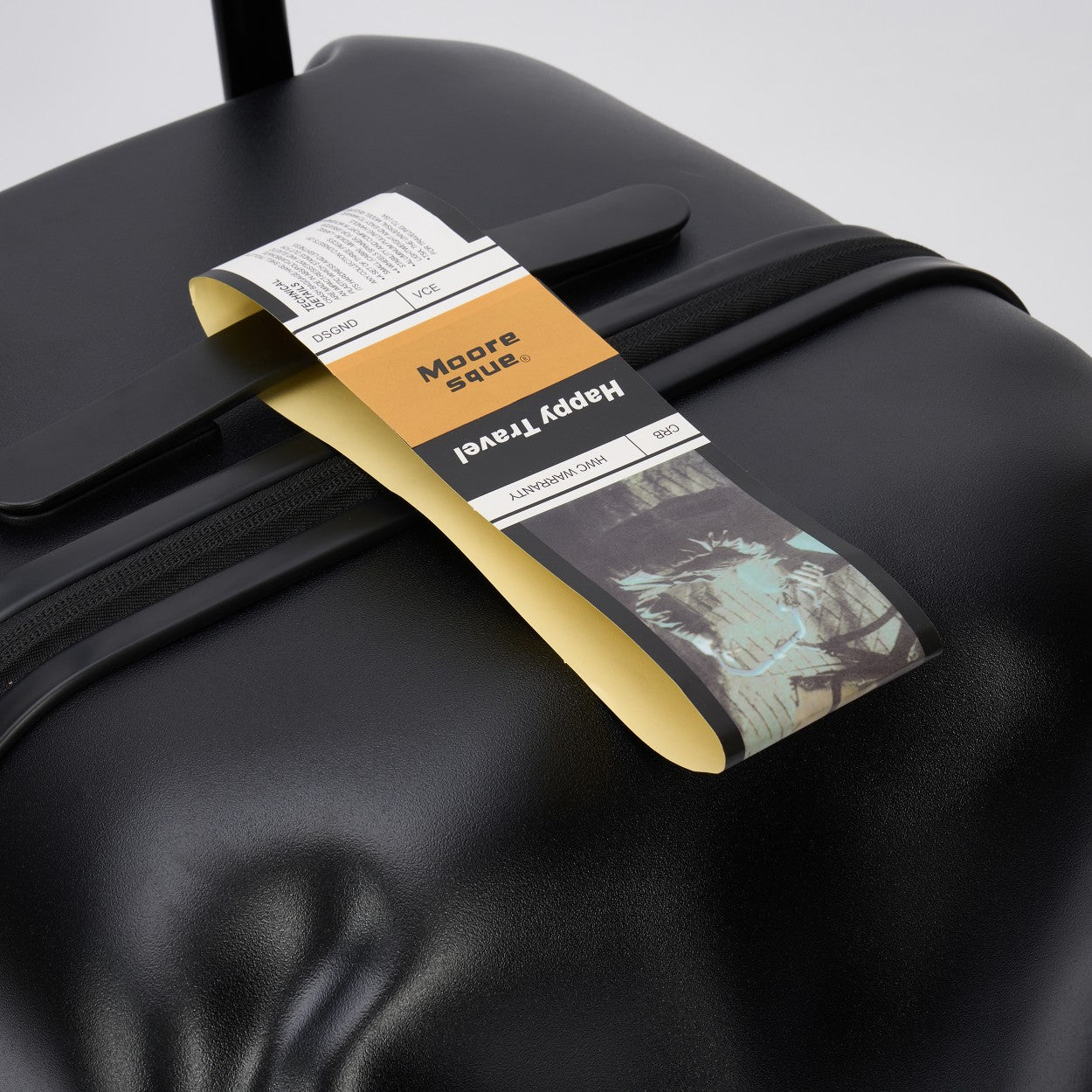 Glossy Black Dented Spinner Suitcase Hardshell Rolling Luggage