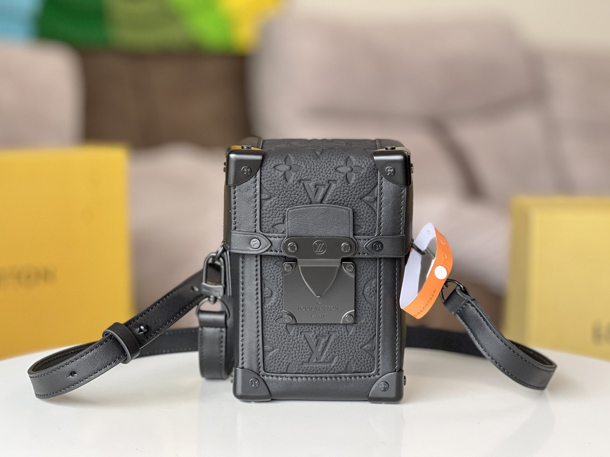 Louis Vuitton Vertical Trunk Wearable Wallet - Black Monogram Taurillon Leather