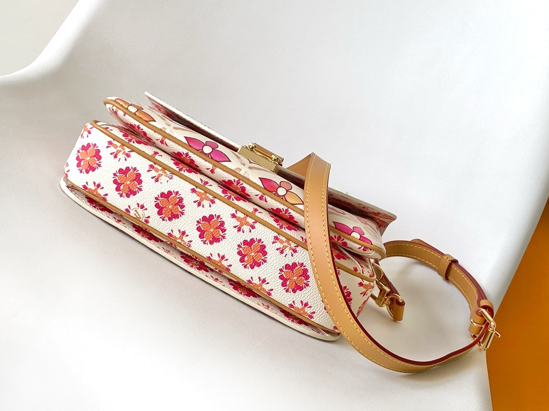 Louis Vuitton Luxury Sunset Gradient Monogram Crossbody Bag with Gold Hardware