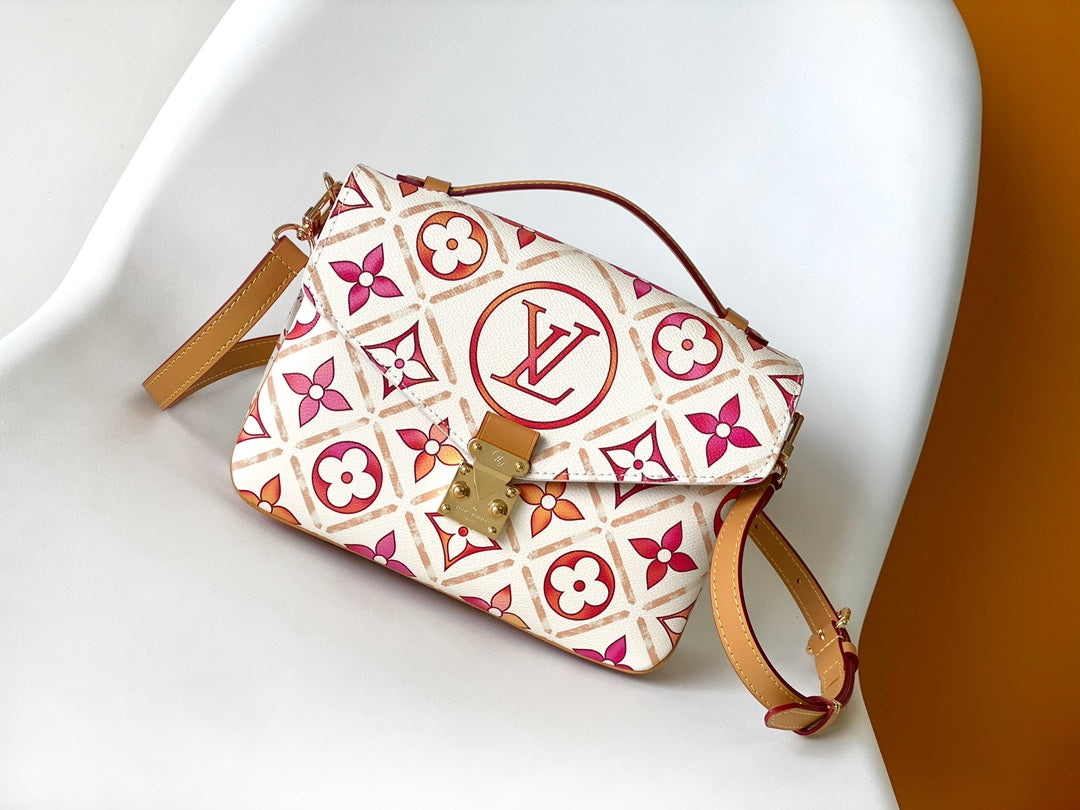 Louis Vuitton Luxury Sunset Gradient Monogram Crossbody Bag with Gold Hardware
