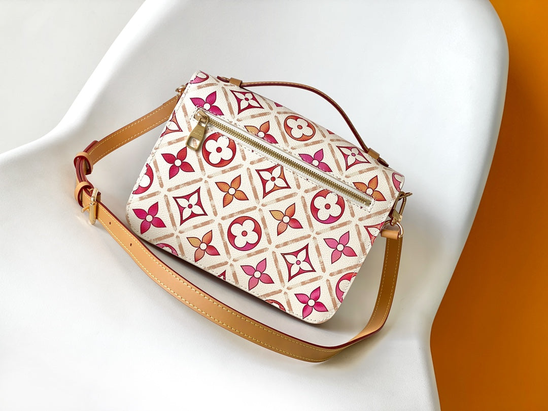 Louis Vuitton Luxury Sunset Gradient Monogram Crossbody Bag with Gold Hardware