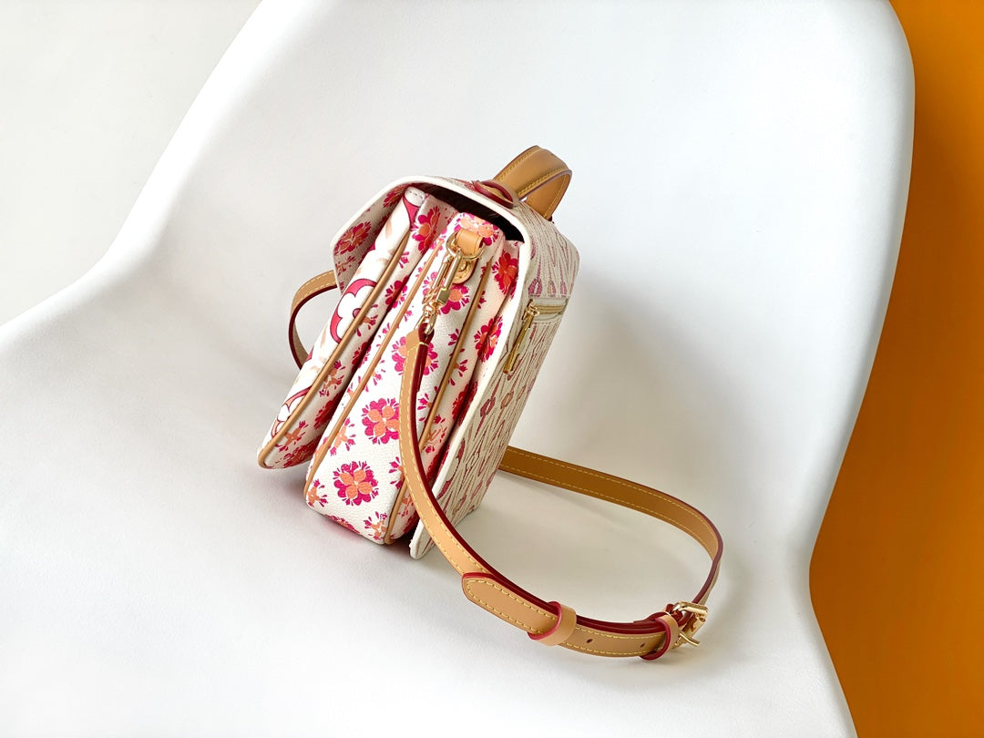 Louis Vuitton Luxury Sunset Gradient Monogram Crossbody Bag with Gold Hardware