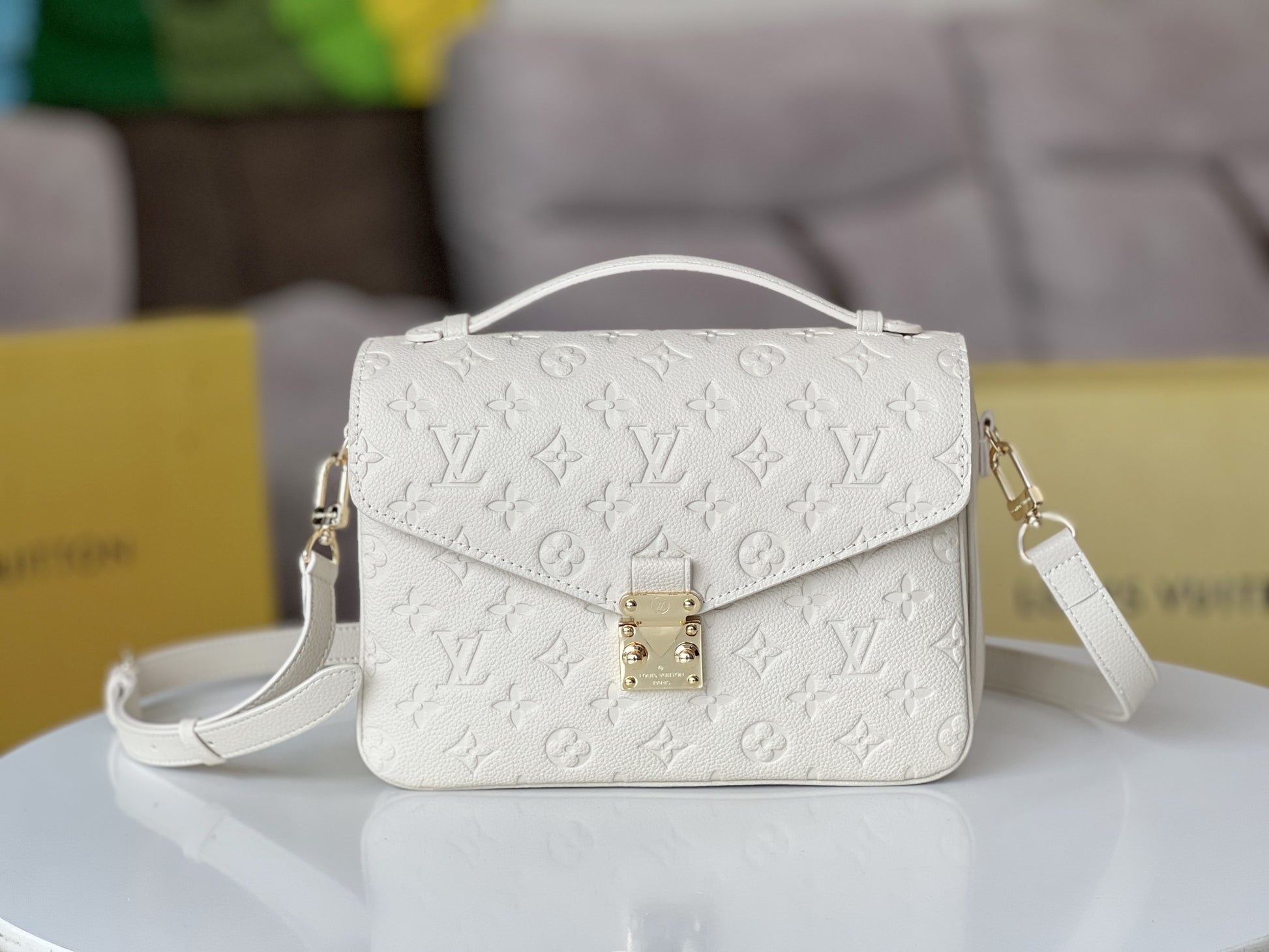 Louis Vuitton Monogram Empreinte Pochette Métis - Cream White Leather Crossbody Bag