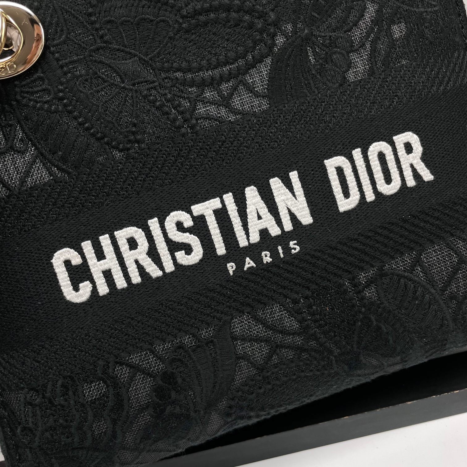 Christian Dior Medium Lady D-Lite Bag - Black Cannage Embroidery