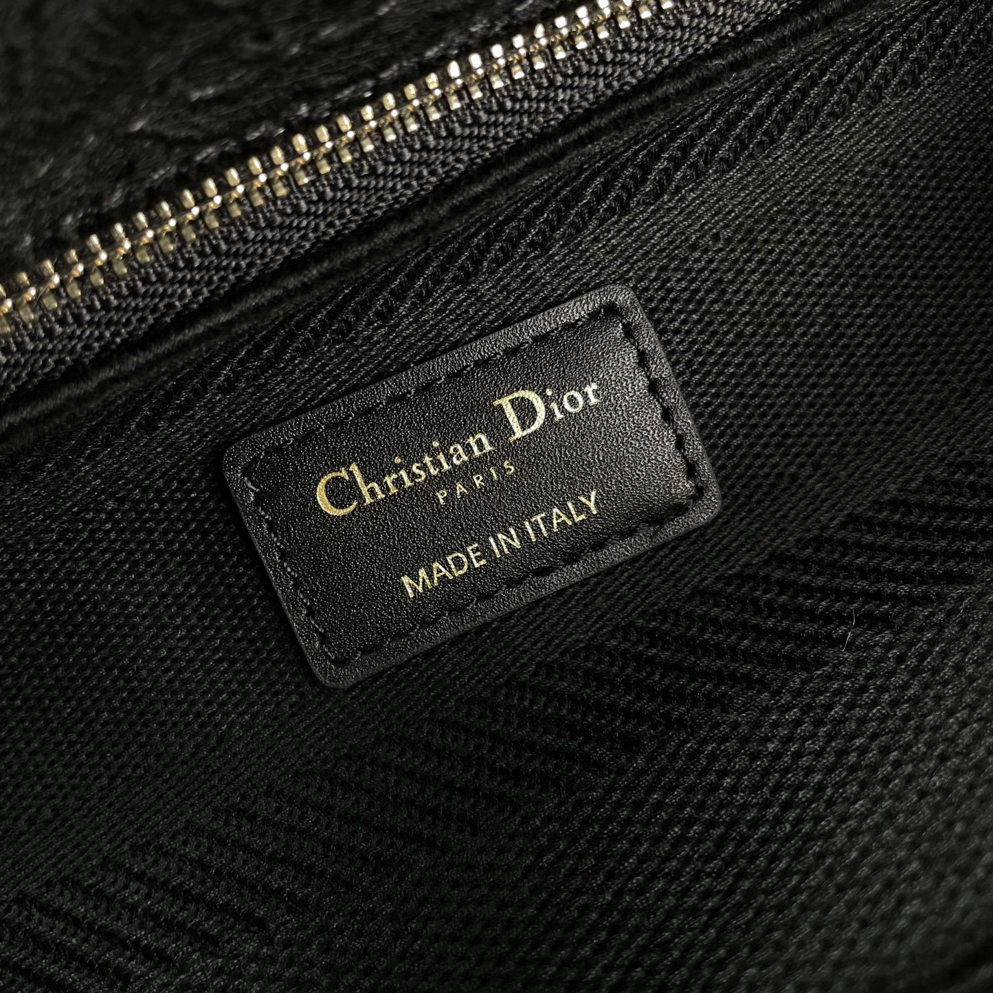 Dior Black Embroidered Canvas Top Handle Handbag with Charms
