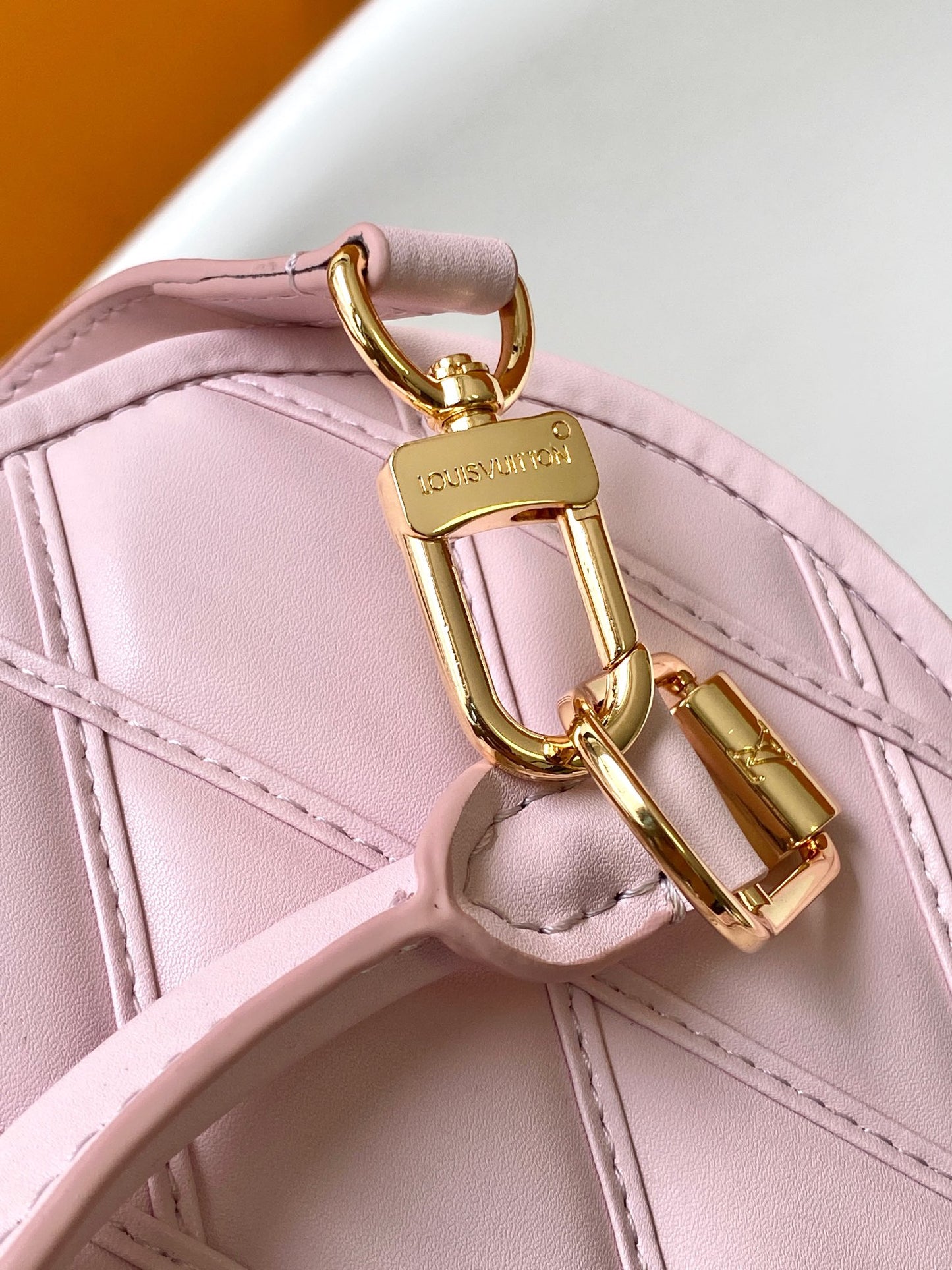 Louis Vuitton Blush Pink Quilted Dome Satchel Handbag with Top Handle
