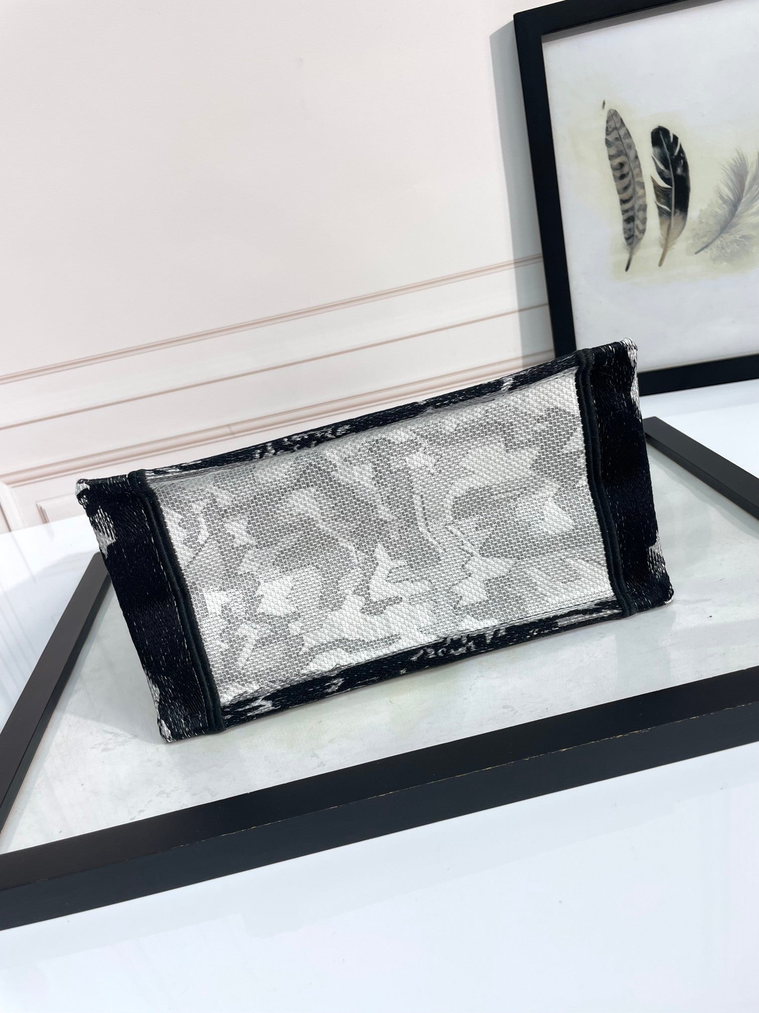 Christian Dior Plan de Paris Book Tote - Black and White Embroidered Canvas