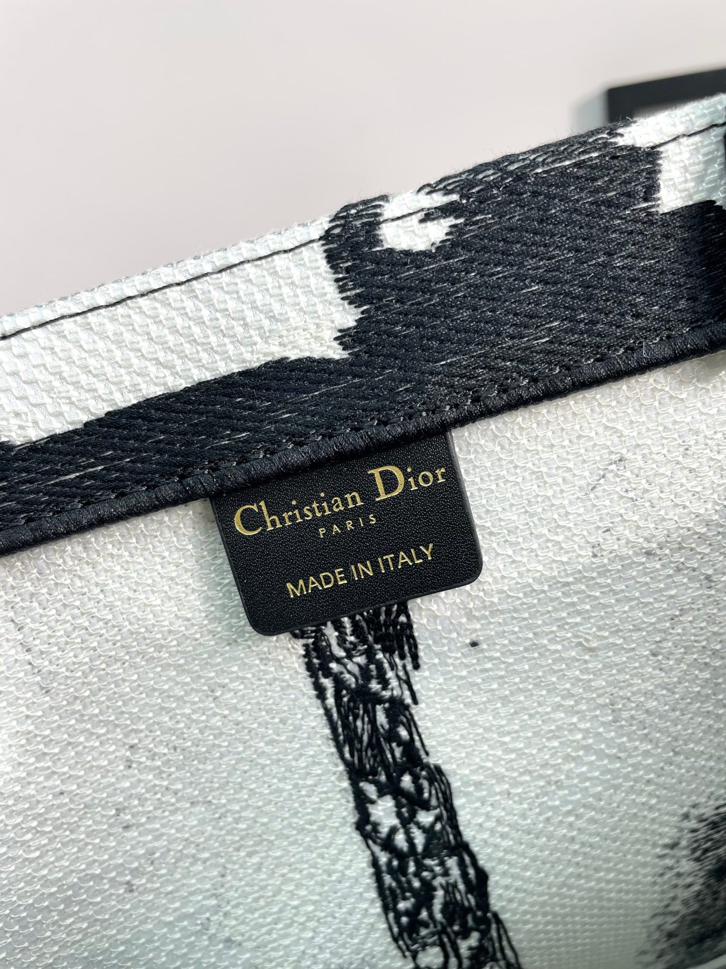 Dior Paris Eiffel Tower Print Canvas Tote Bag Vintage Shoulder Handbag