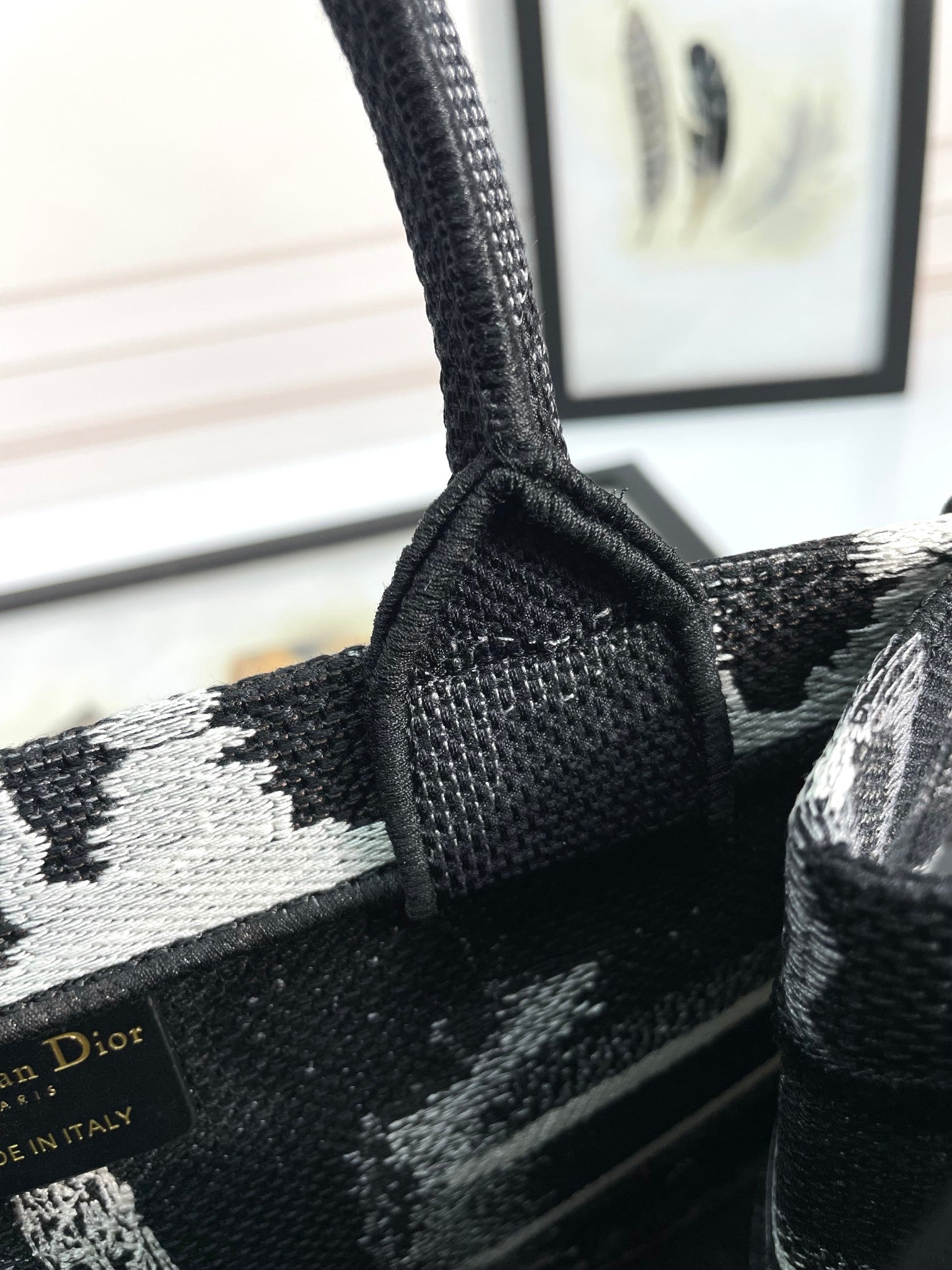 Christian Dior Medium Book Tote Plan de Paris Embroidery Bag