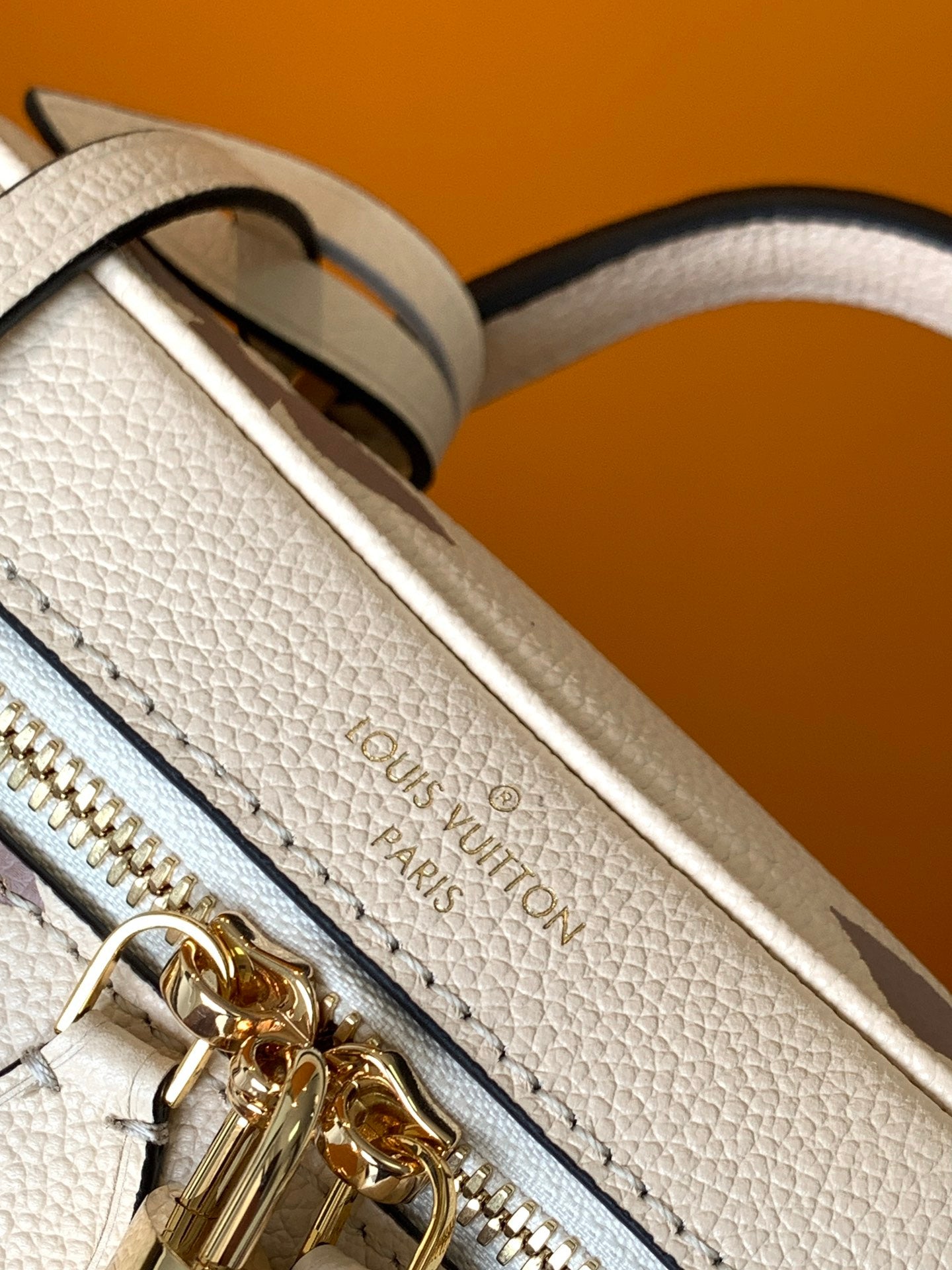 Louis Vuitton Cream Monogram Leather Vanity Case Crossbody Bag with Top Handle