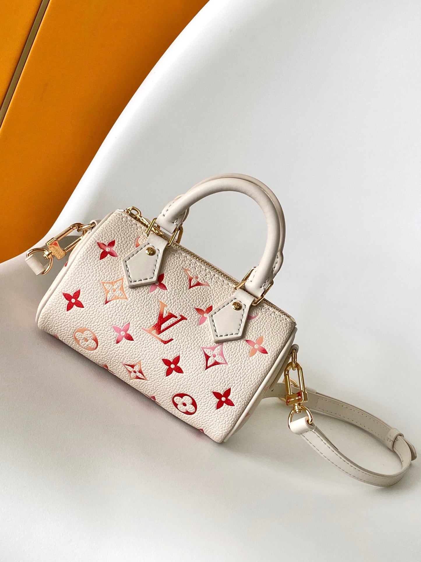 Louis Vuitton Luxury Pink Gradient Monogram Mini Crossbody Barrel Handbag