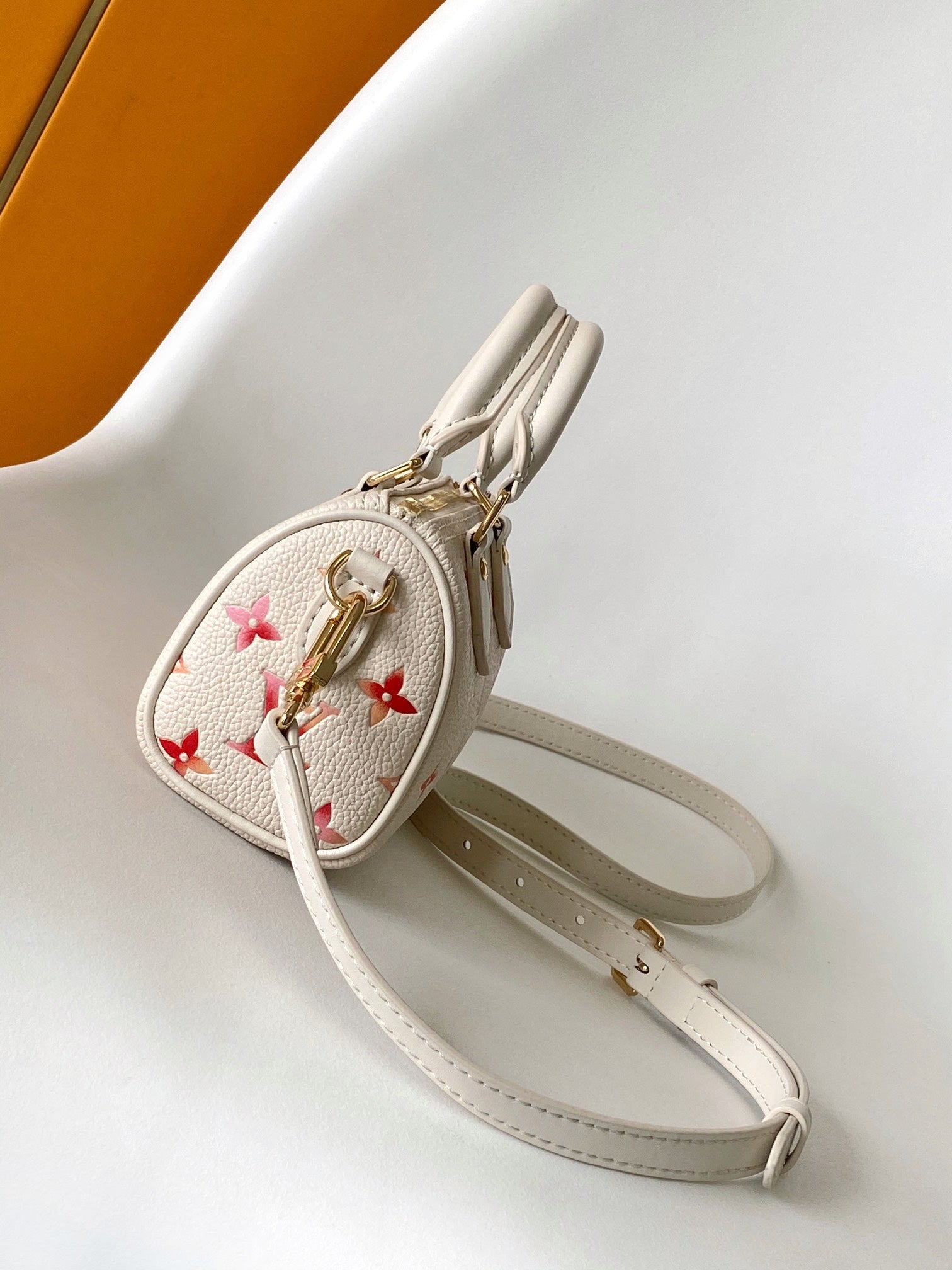 Louis Vuitton Luxury Pink Gradient Monogram Mini Crossbody Barrel Handbag