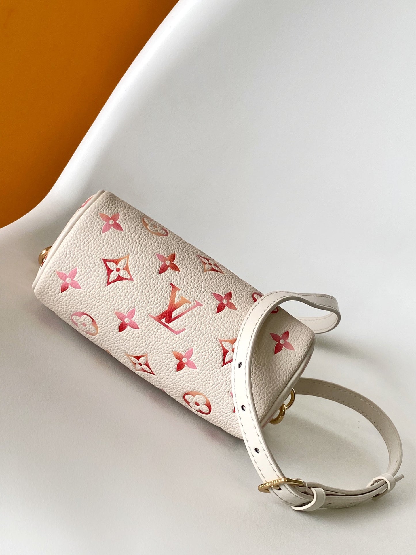 Louis Vuitton Luxury Pink Gradient Monogram Mini Crossbody Barrel Handbag