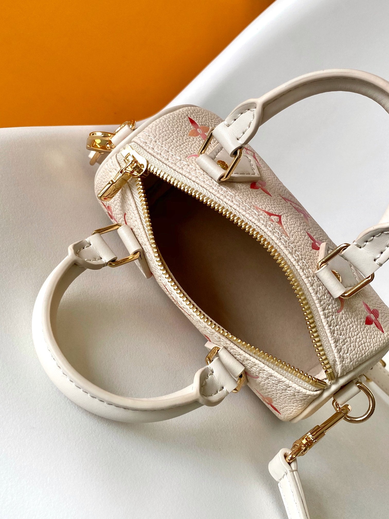 Louis Vuitton Nano Speedy Handbag - Pink Gradient Monogram Empreinte Leather
