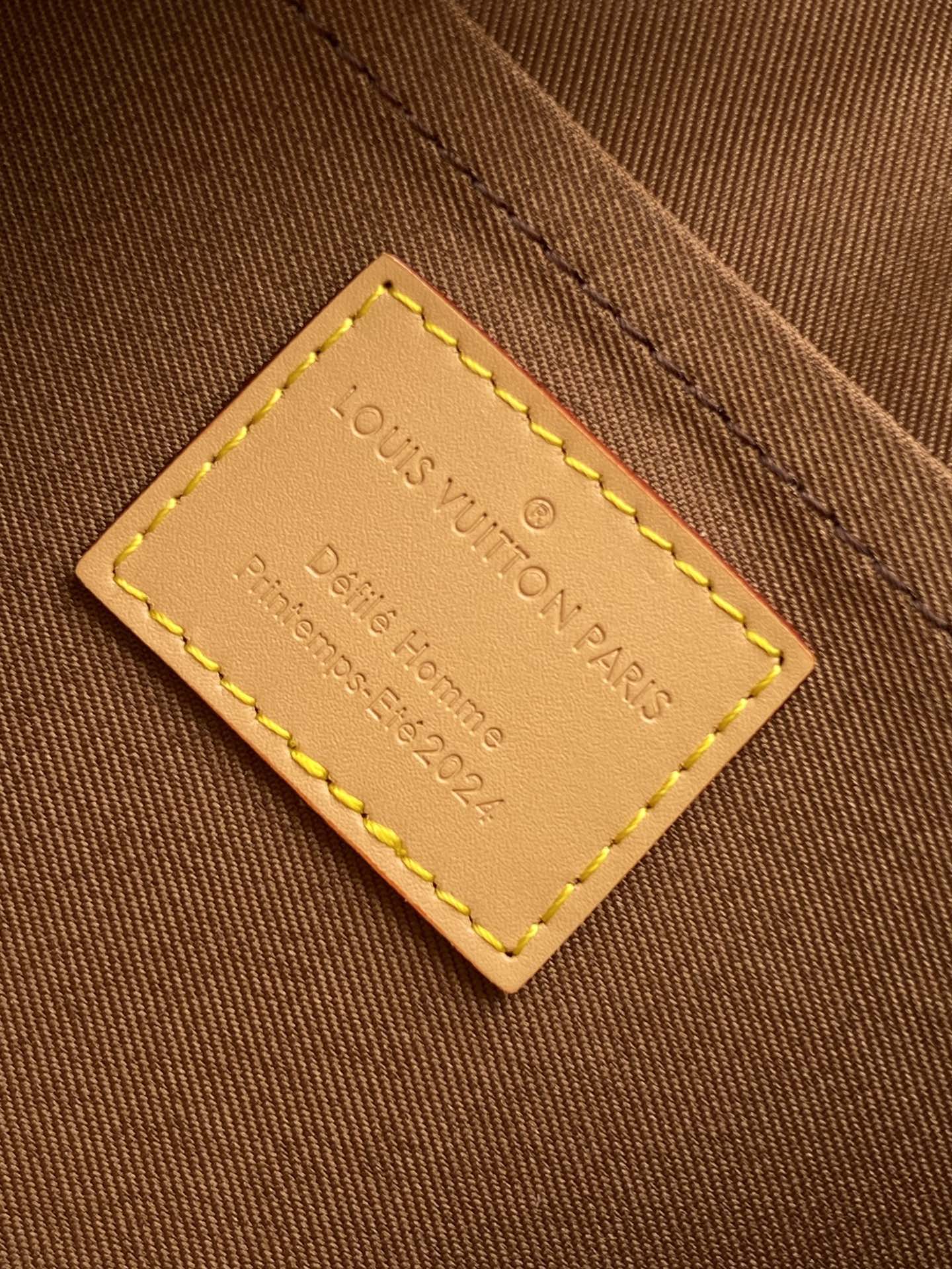 Louis Vuitton Blue and Brown Checkerboard Leather Duffle Bag with Shoulder Strap