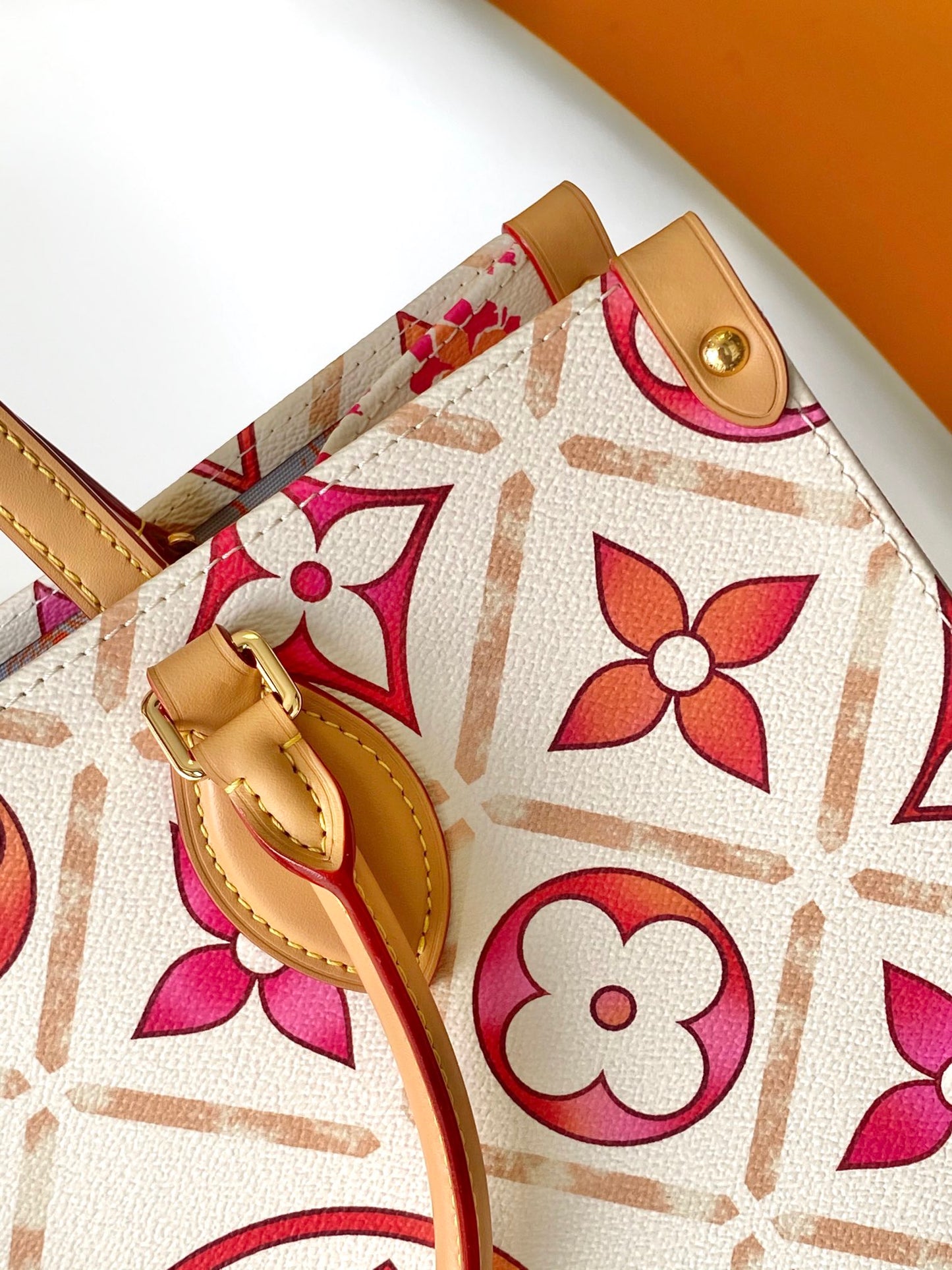 Louis Vuitton Luxury Style Pink Monogram Print Canvas Tote Bag with Top Handles