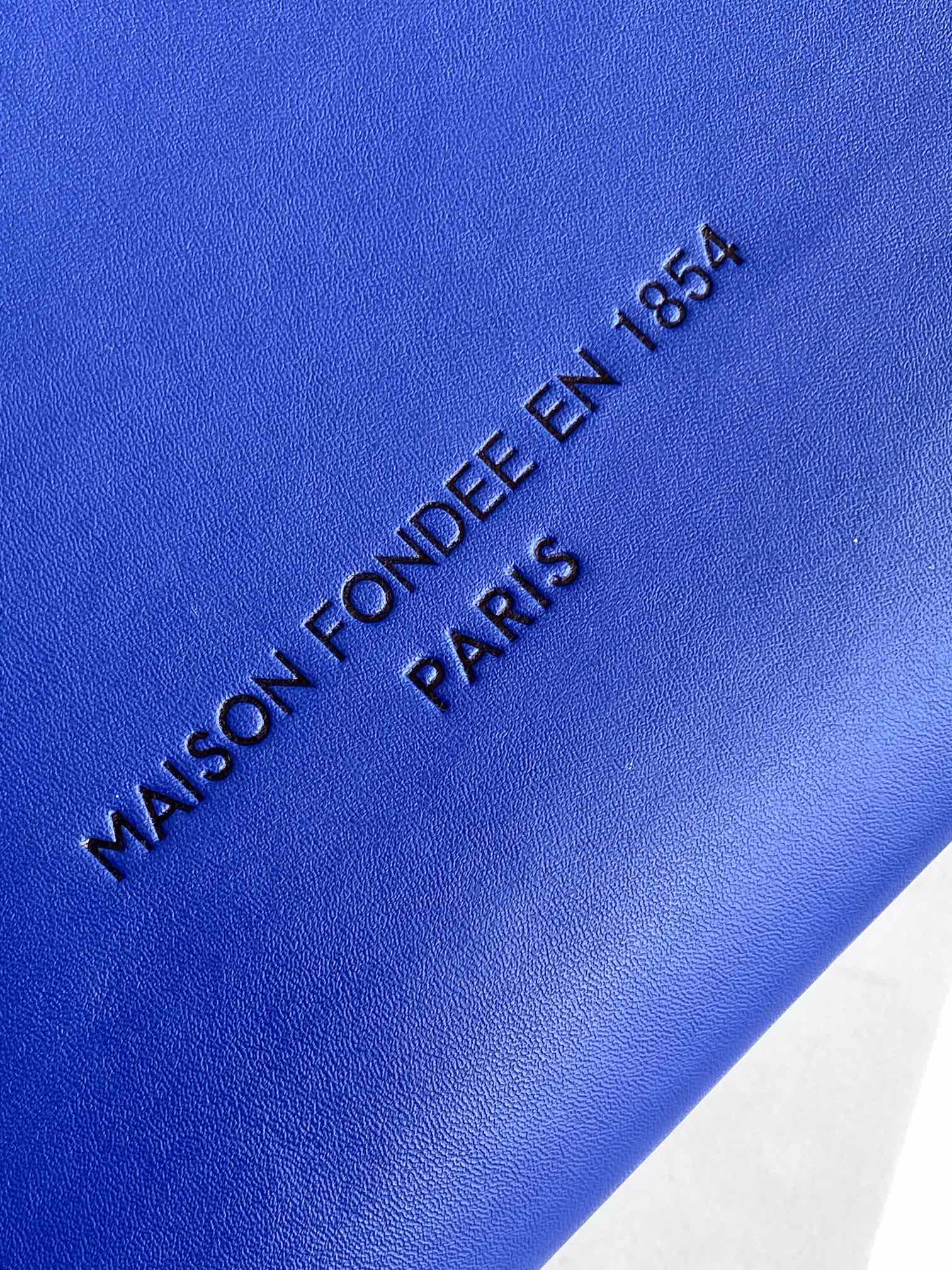 Louis Vuitton Structured Royal Blue Leather Tote Bag with Contrast Top Handles