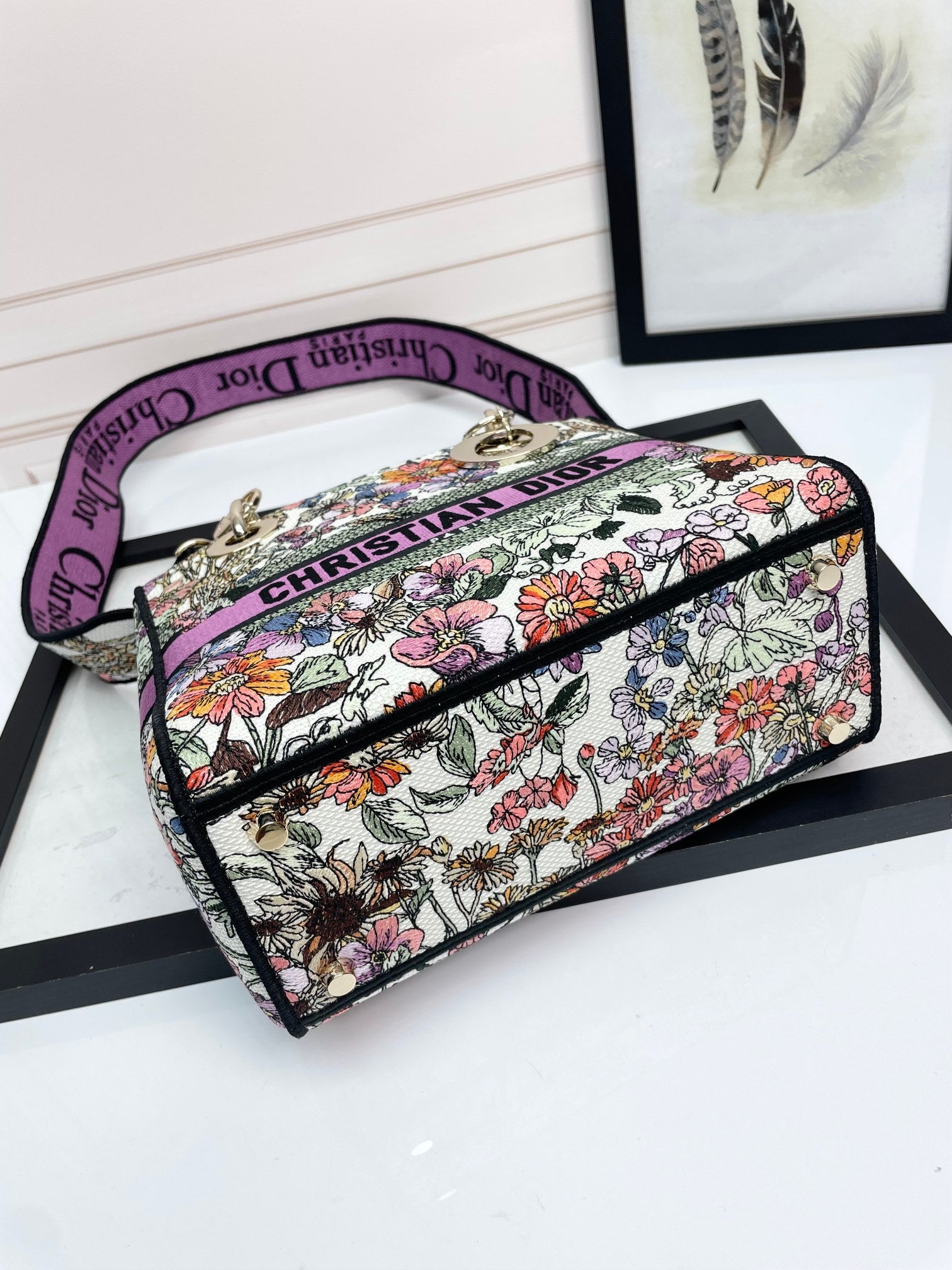 Christian Dior Medium Lady D-Lite Bag - Floral Embroidery