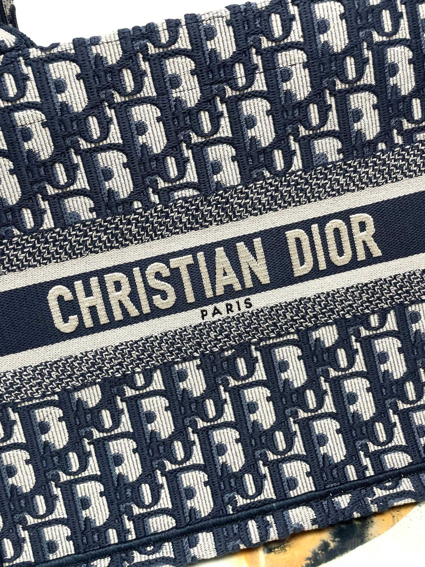 Christian Dior Blue Dior Oblique Book Tote Bag